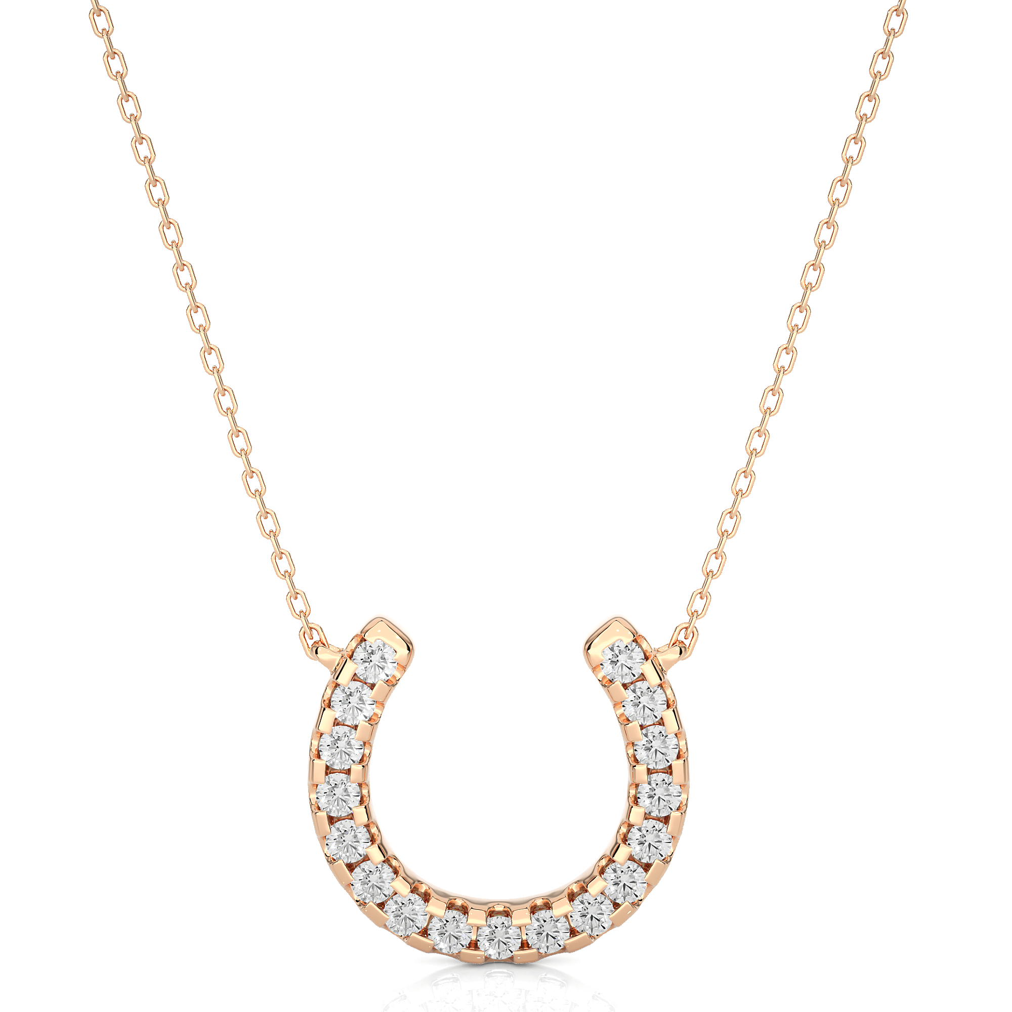 0.26Ct Round Cut Lab Grown Diamond Pendant in Rose Gold - Blu Diamonds