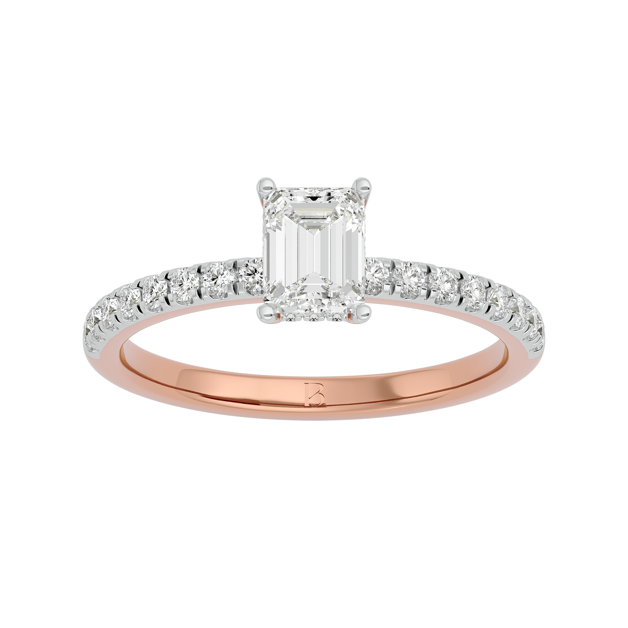 14KT Rose Gold - Solitaire Lab Grown Diamond Ring - Blu Diamonds