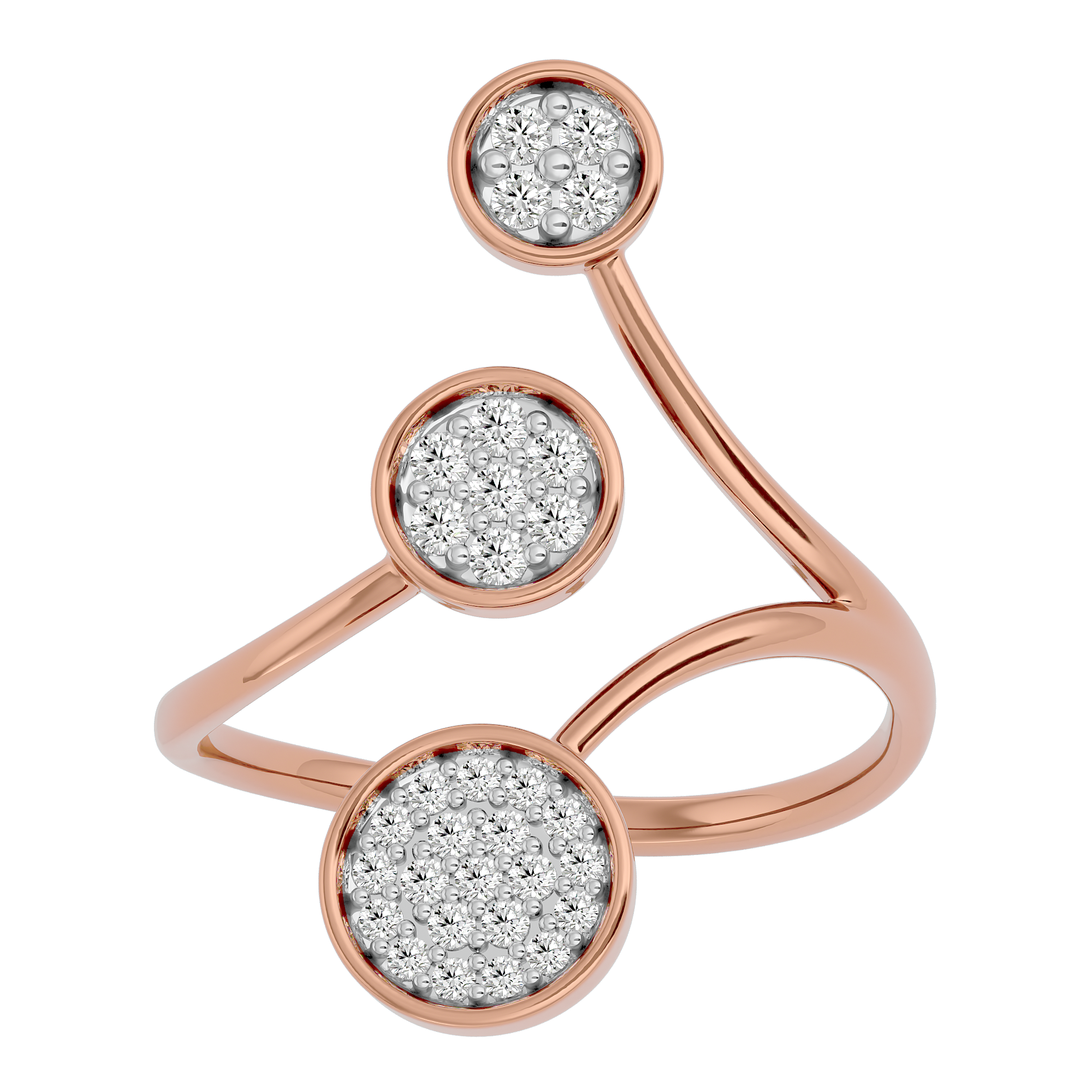 0.32 Ct Round Diamond Ring in 14Kt Rose Gold - Blu Diamonds