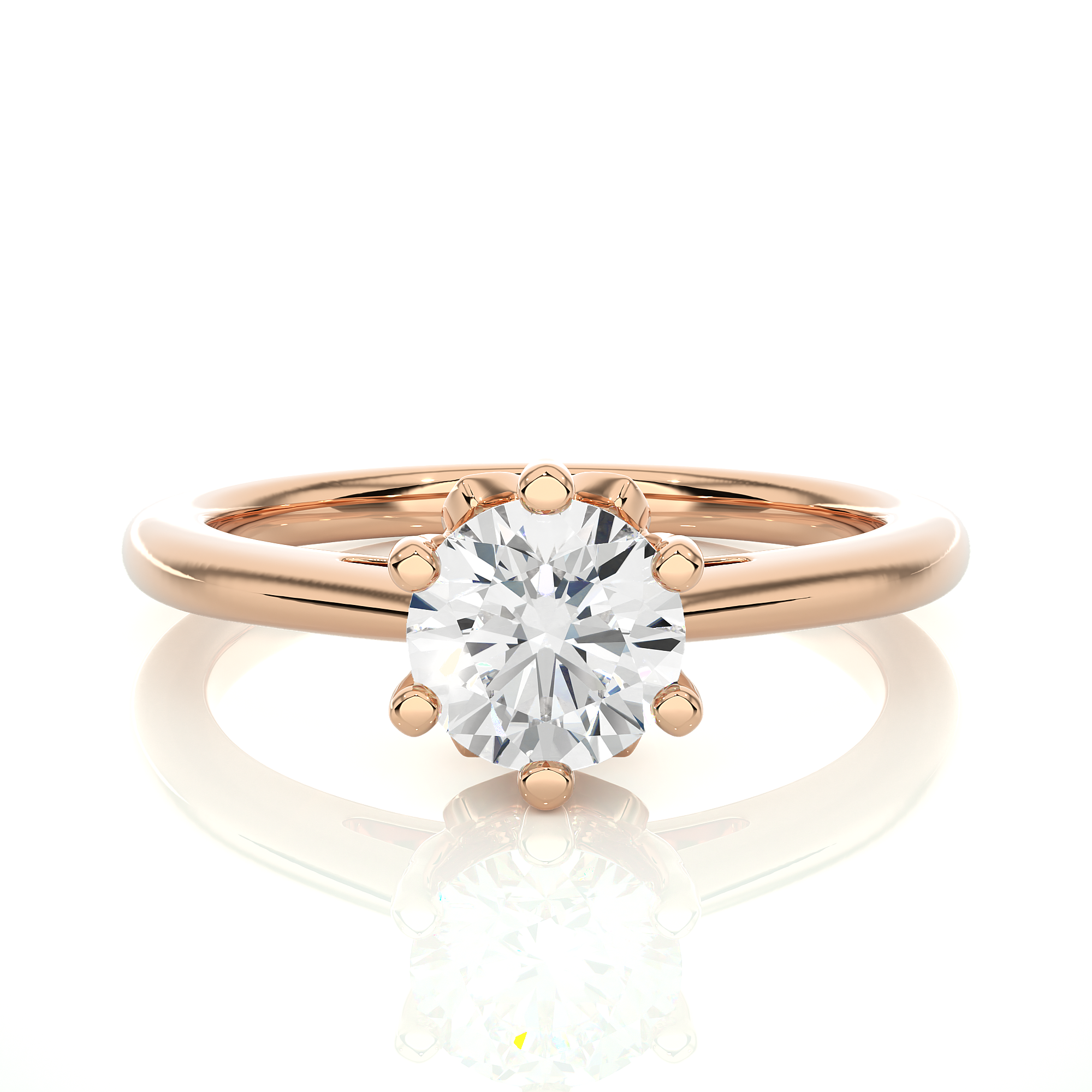 Cerulean Whisper Solitaire Lab Grown Diamond Ring