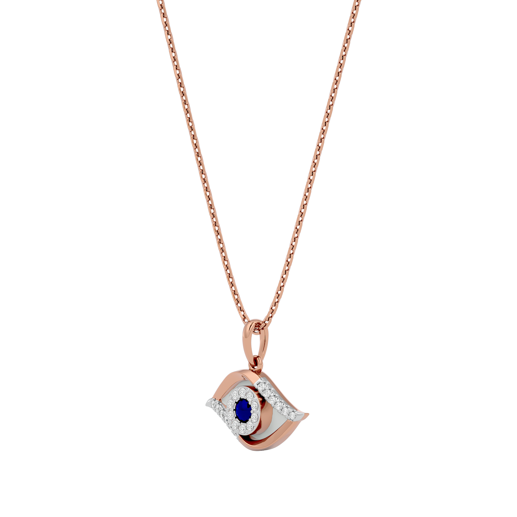 Sparkling Evil Eye Lab Grown Diamond Pendant