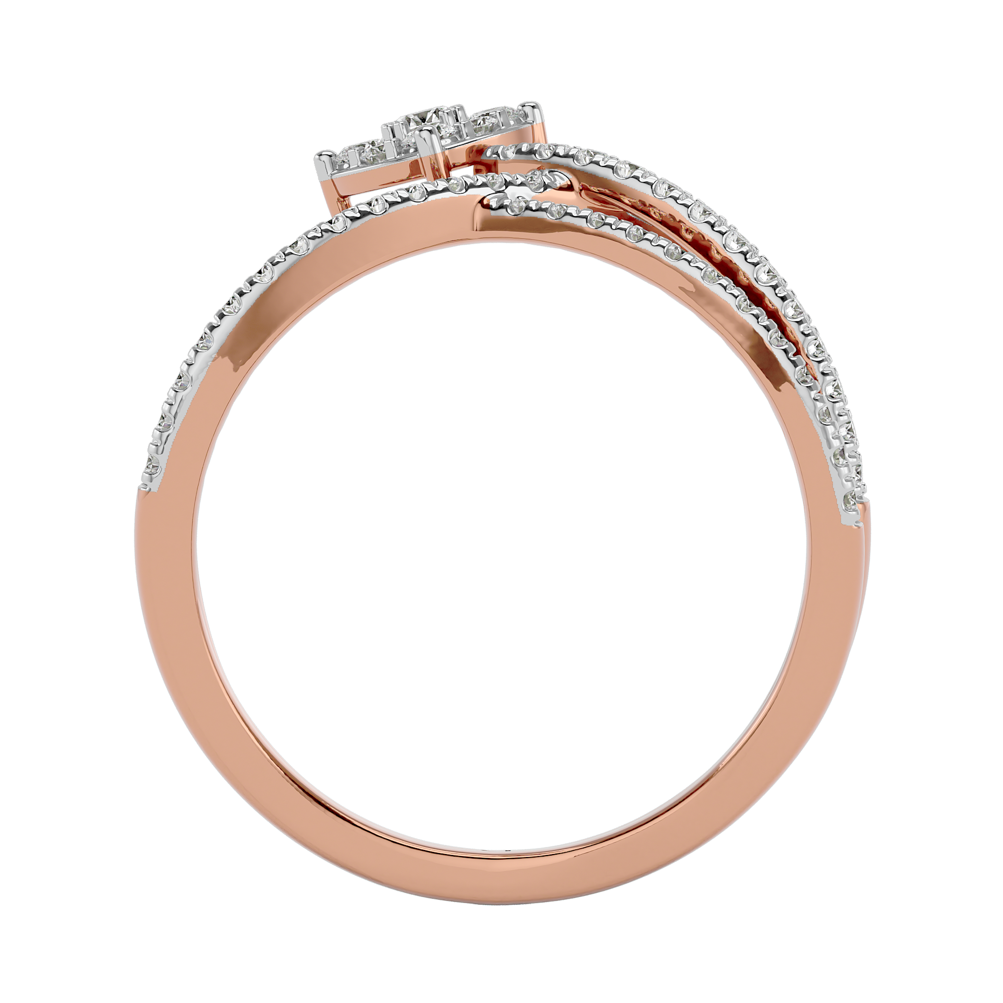 0.54 Carat Diamond Ring in 14Kt Rose Gold - Blu Diamonds