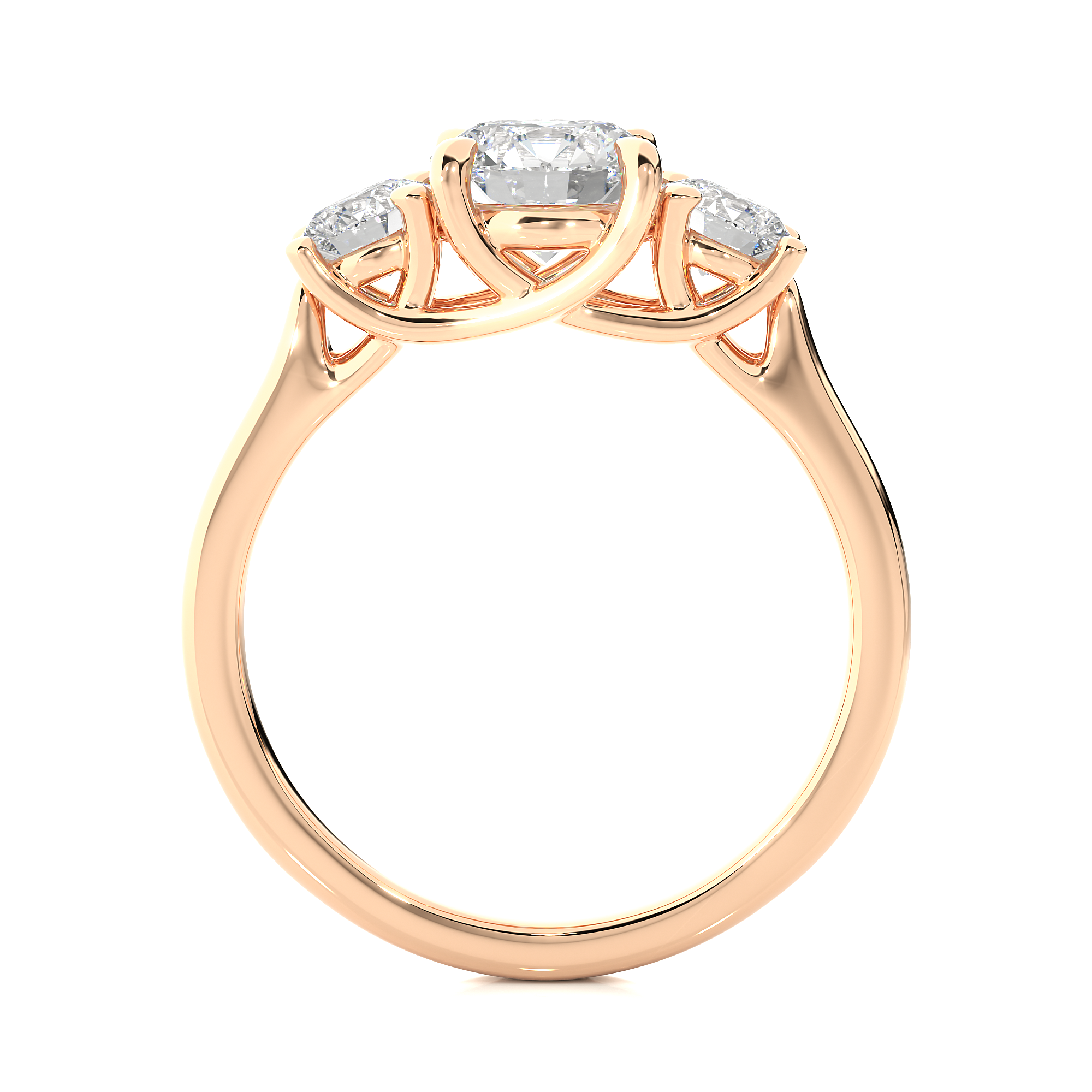 Trifusion Solitaire Lab Grown Diamond Ring