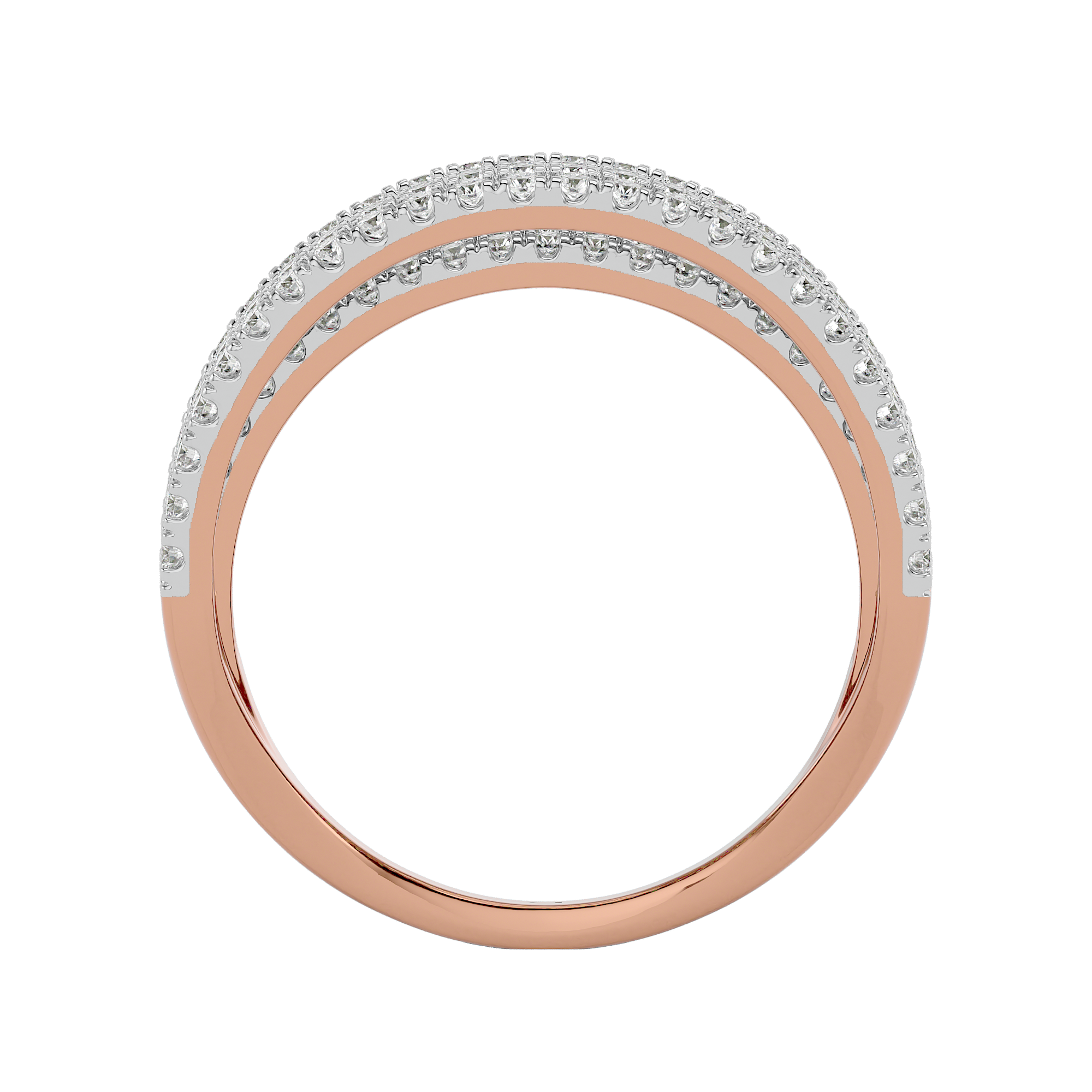 1.47 Ct Wedding Diamond Ring in Rose Gold - Blu Diamonds