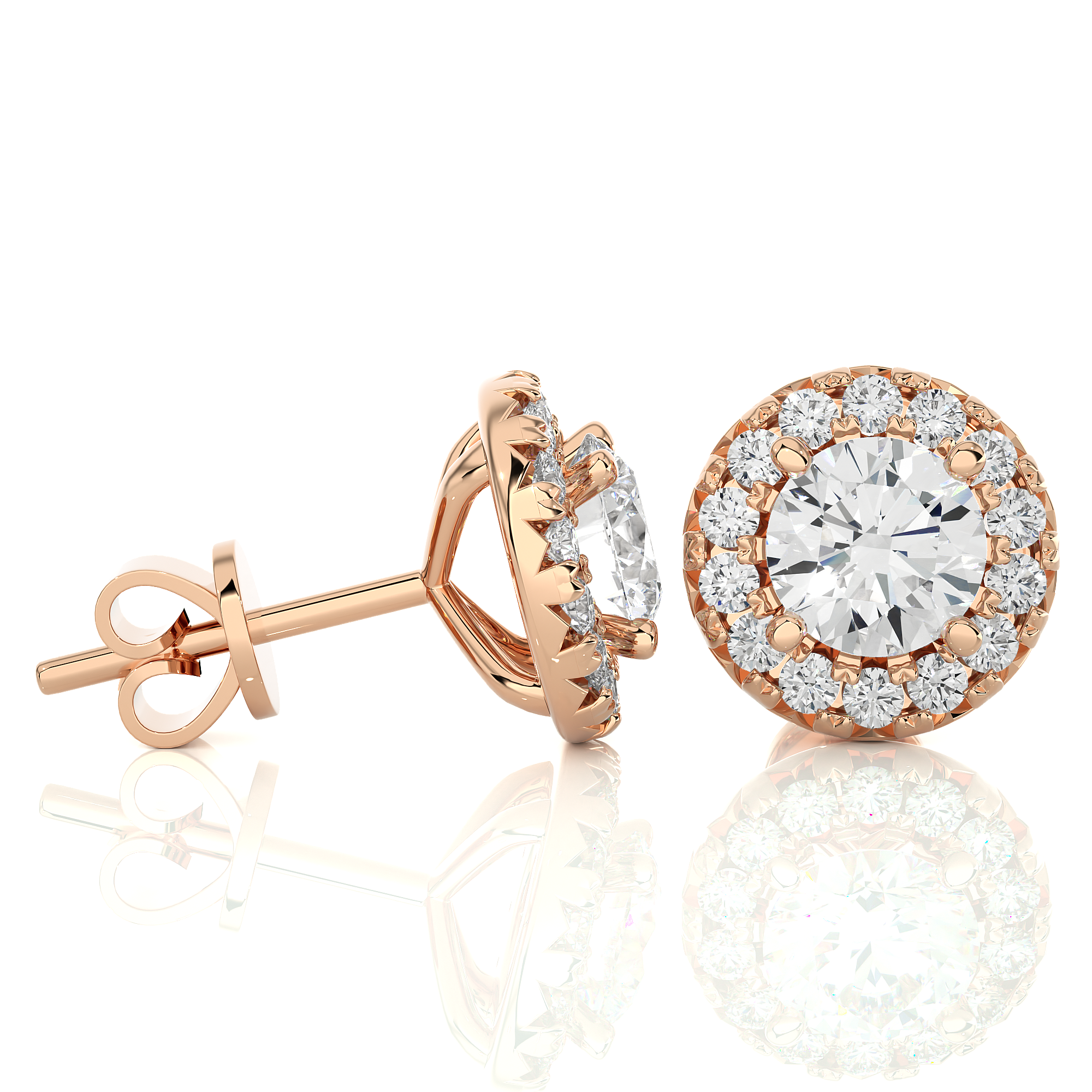 Classic Round Diamond Elegance Earrings