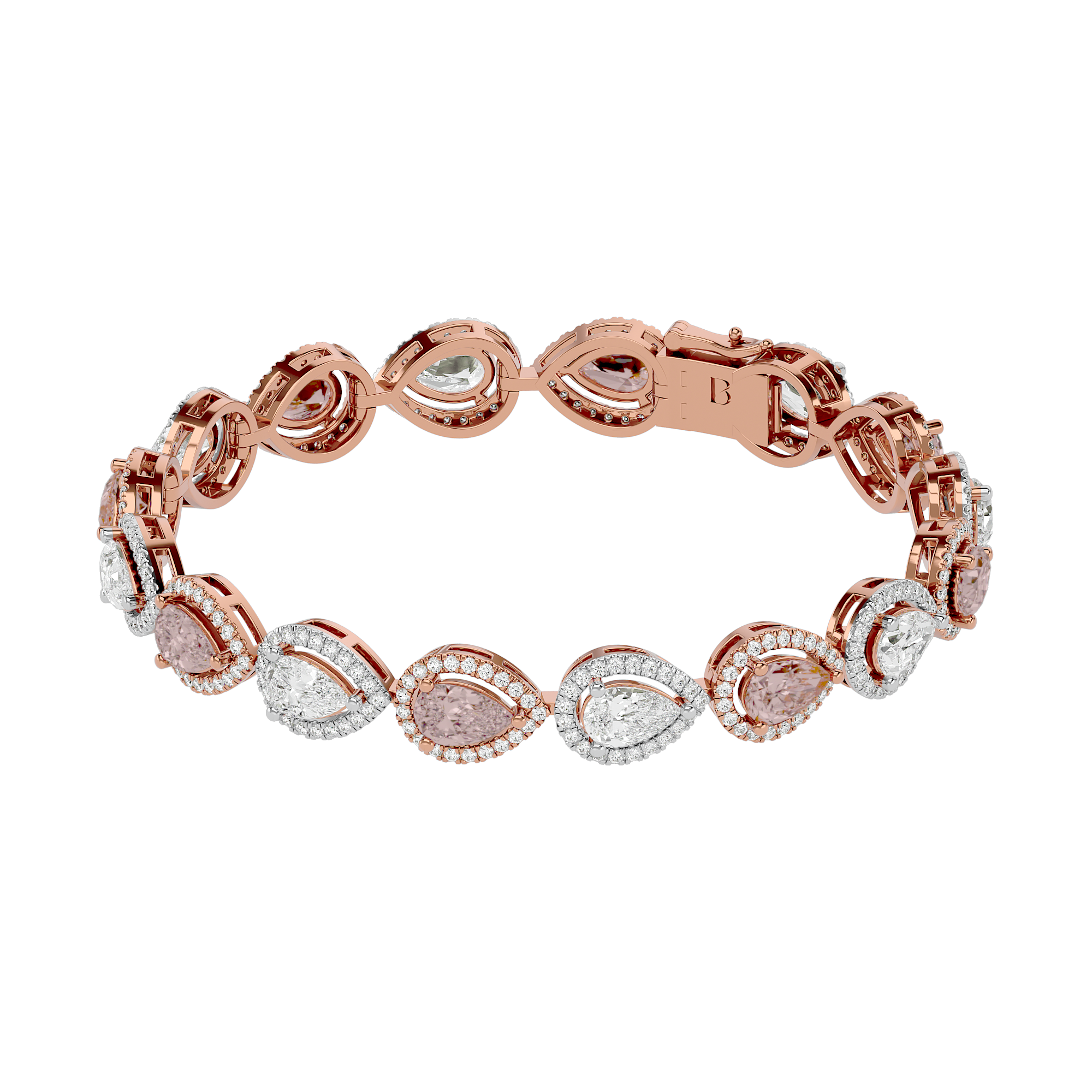 Rose Gold Pink Paradise Diamond Bracelet