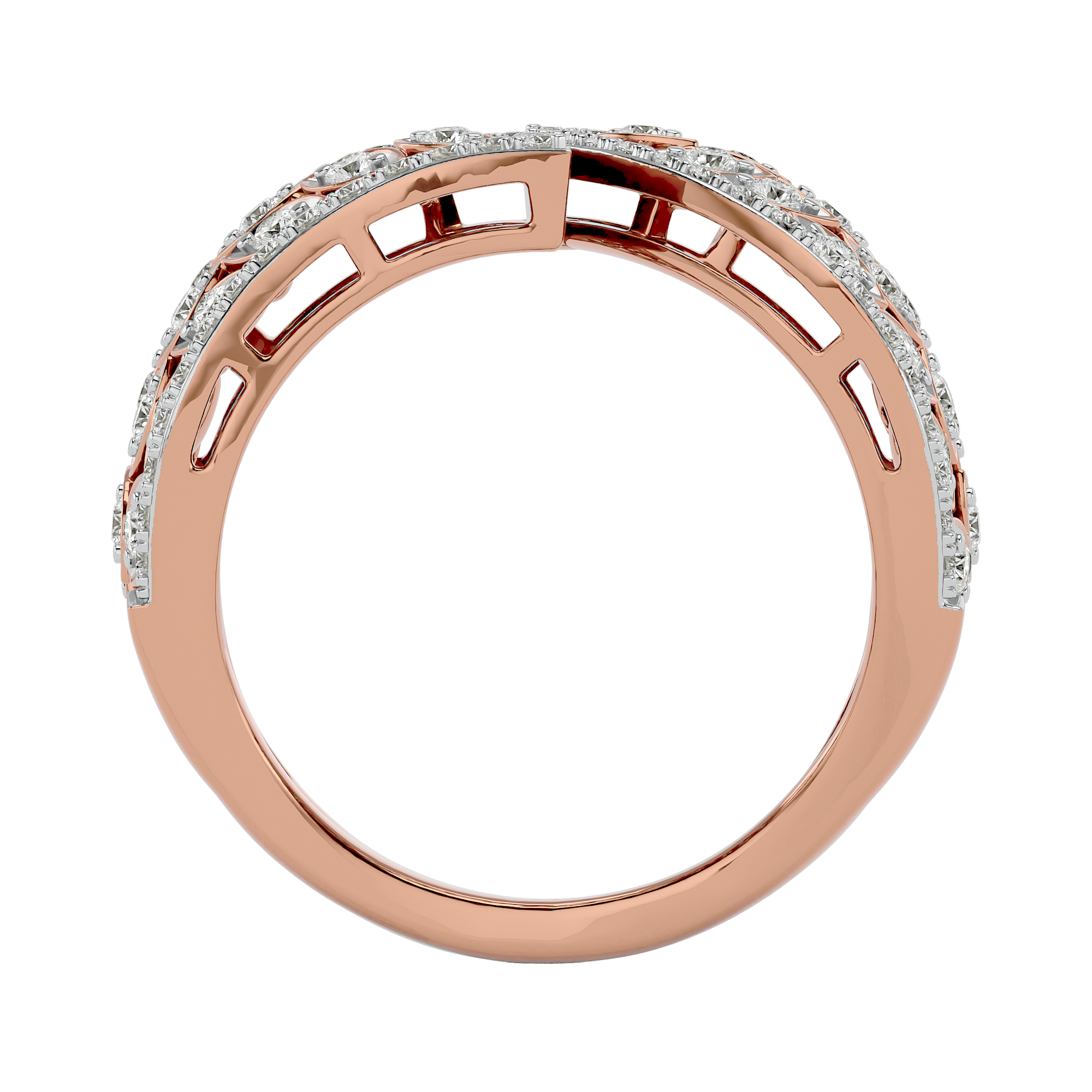 0.95 Carat Diamond Ring in Rose Gold - Blu Diamonds