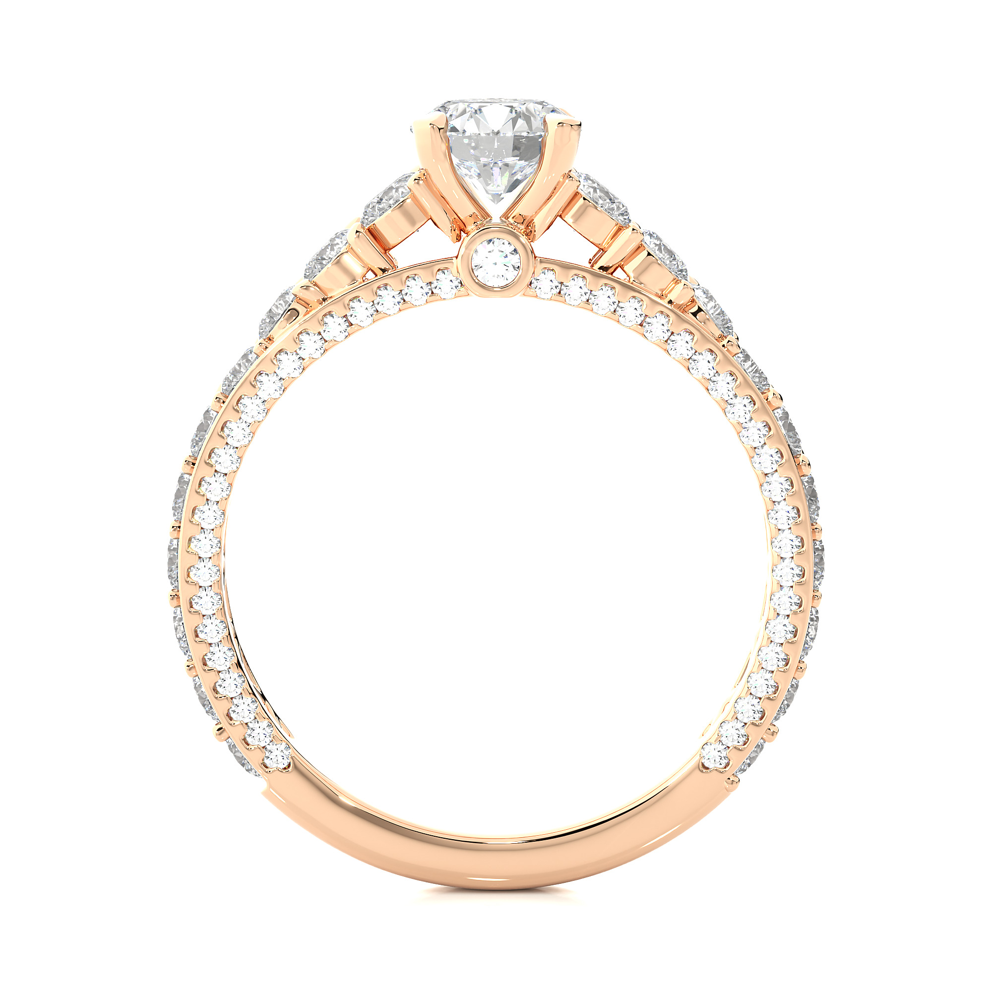 Charme de l'Art Nouveau Solitaire Lab Grown Diamond Ring