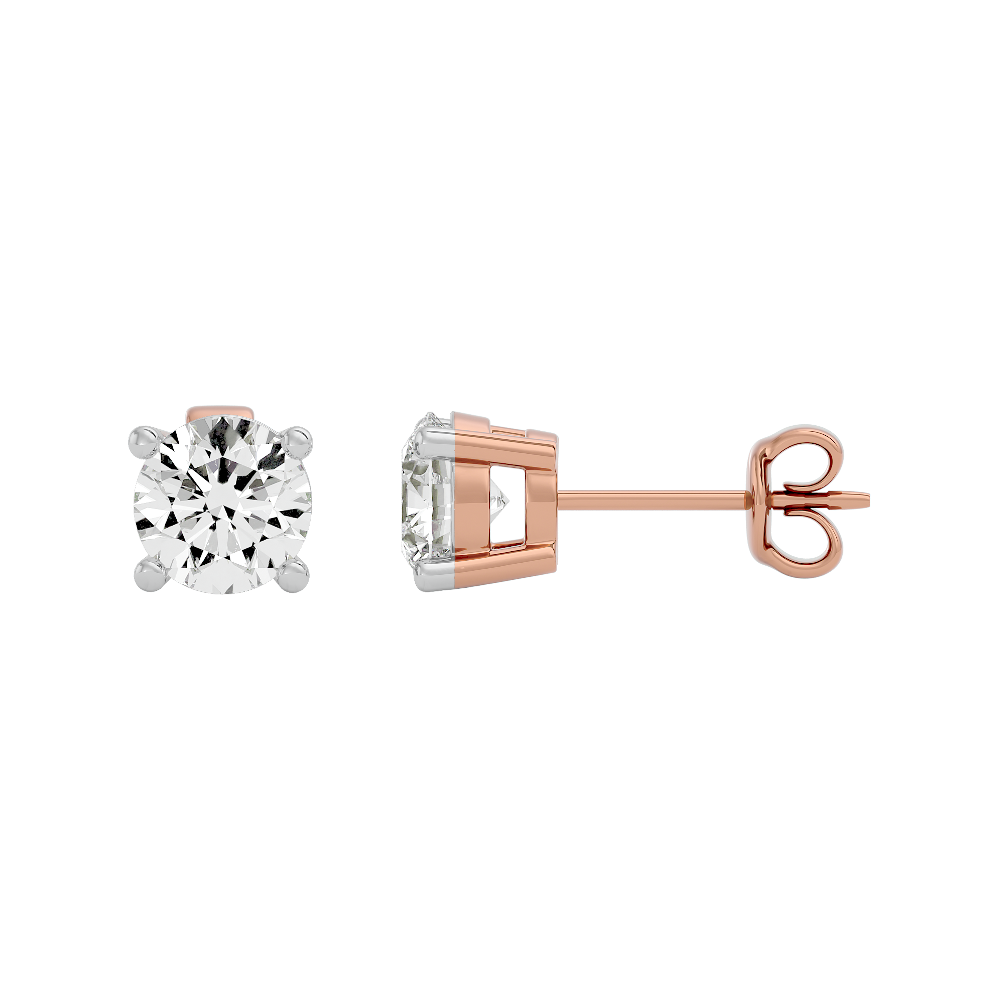 Timeless Elegance Solitaire Lab Grown Diamond Earrings