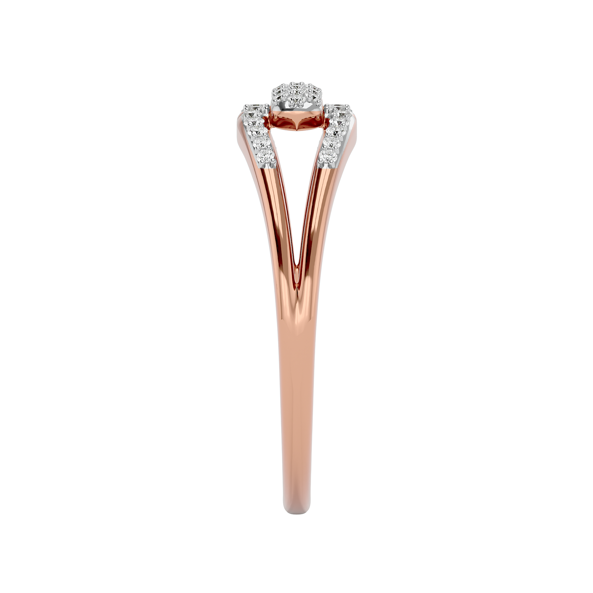 Rose Gold 0.12Ct Solitaire Diamond Promise Ring - Blu Diamonds