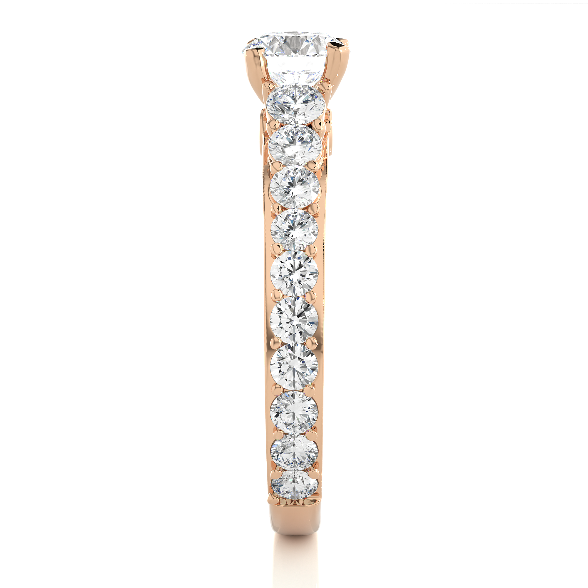 Charme de l'Art Nouveau Solitaire Lab Grown Diamond Ring