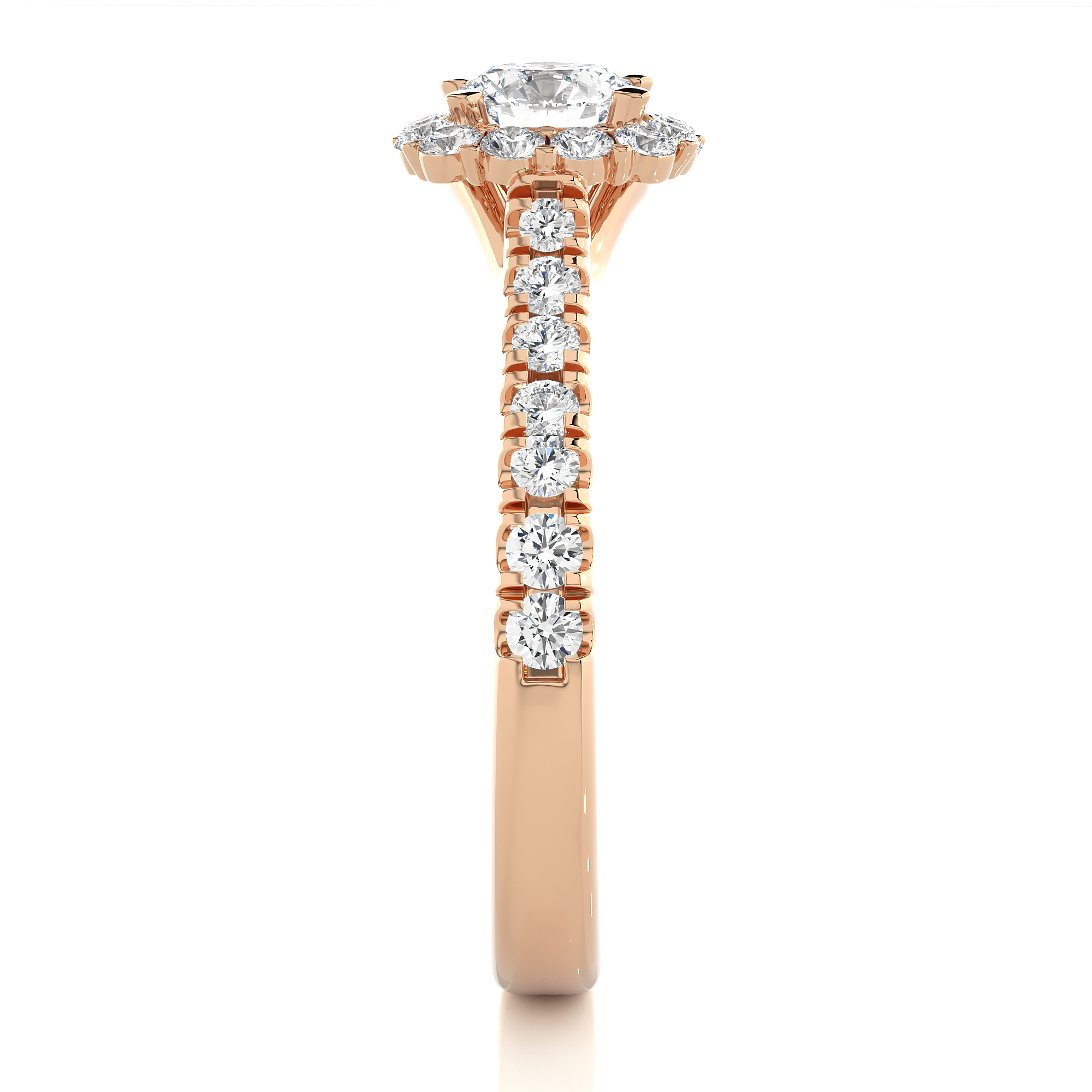 1.10Ct Round Cut Solitaire Diamond Ring in Rose Gold - Blu Diamonds