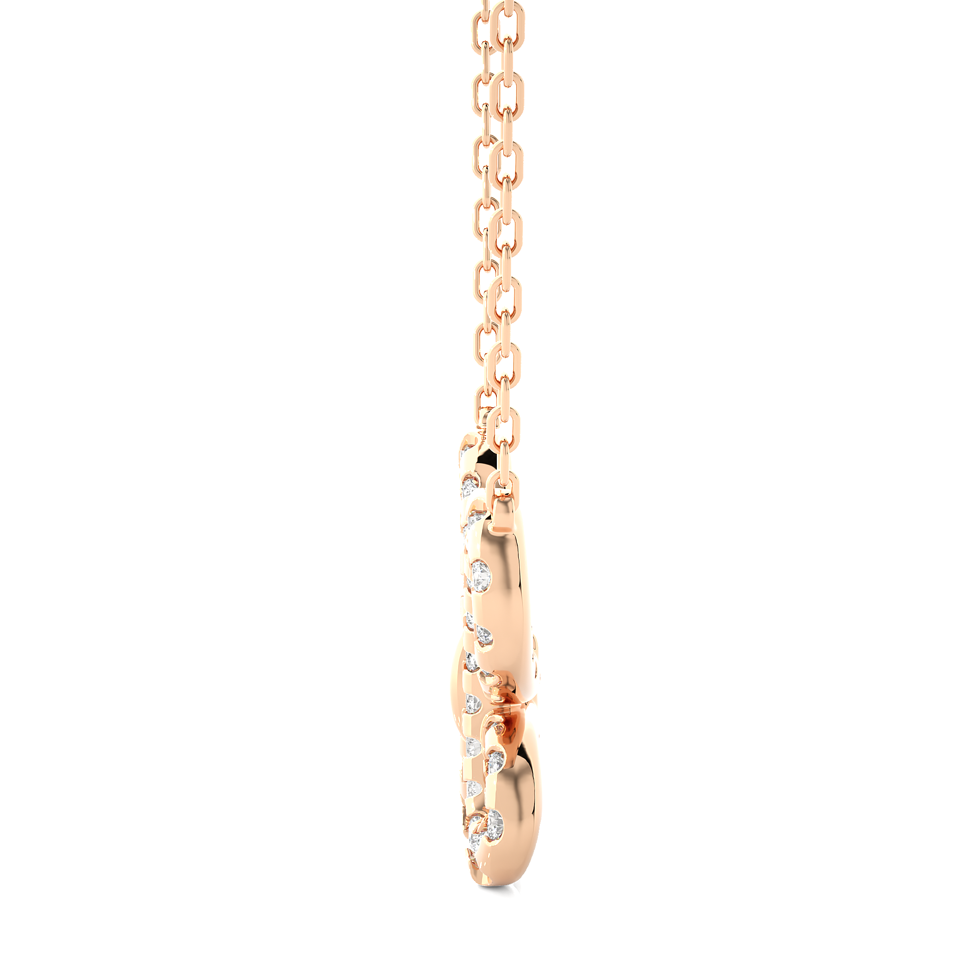 0.31Ct Round Cut Diamond Pendant in Rose Gold - Blu Diamonds