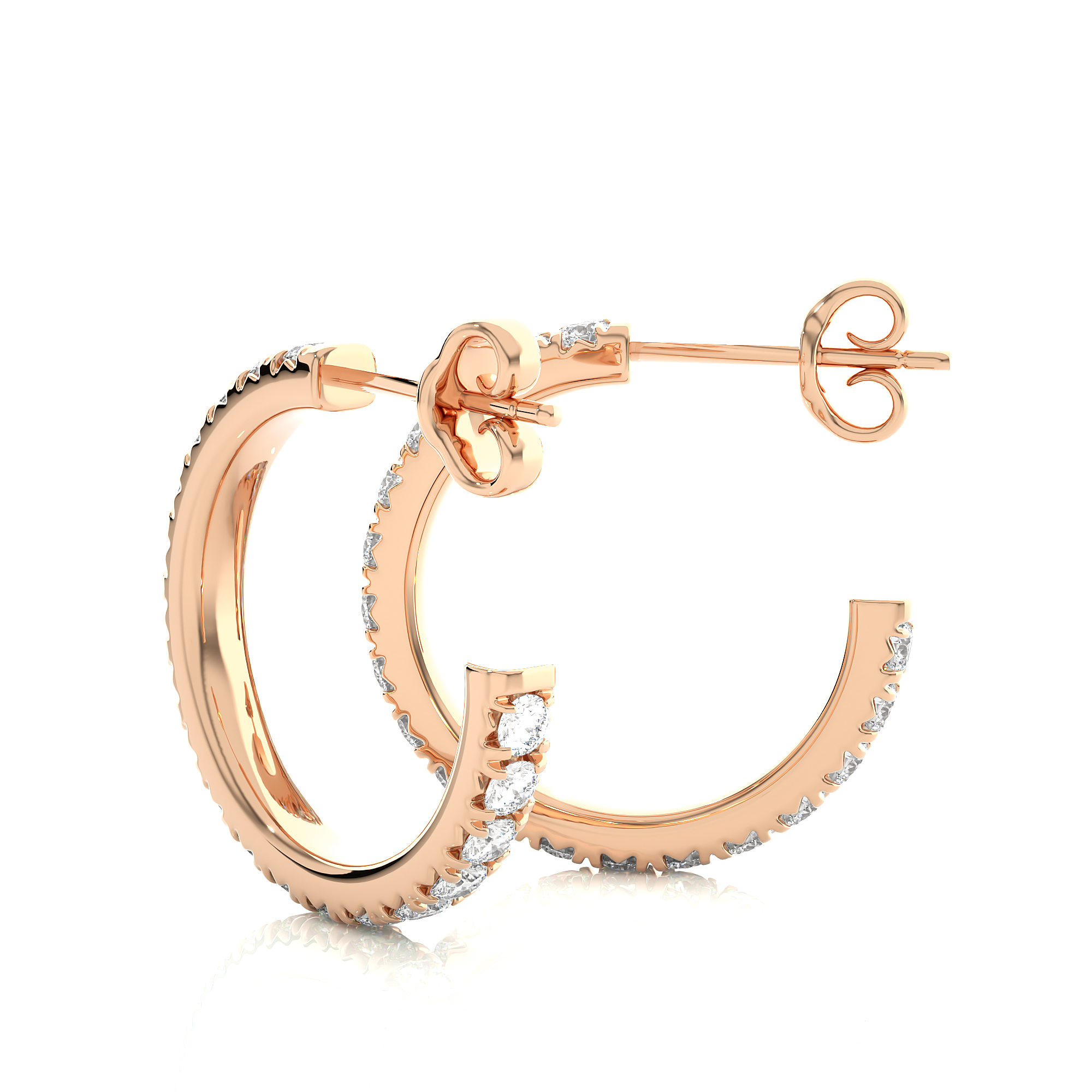 Luna Lab Grown Diamond Hoop Earrings