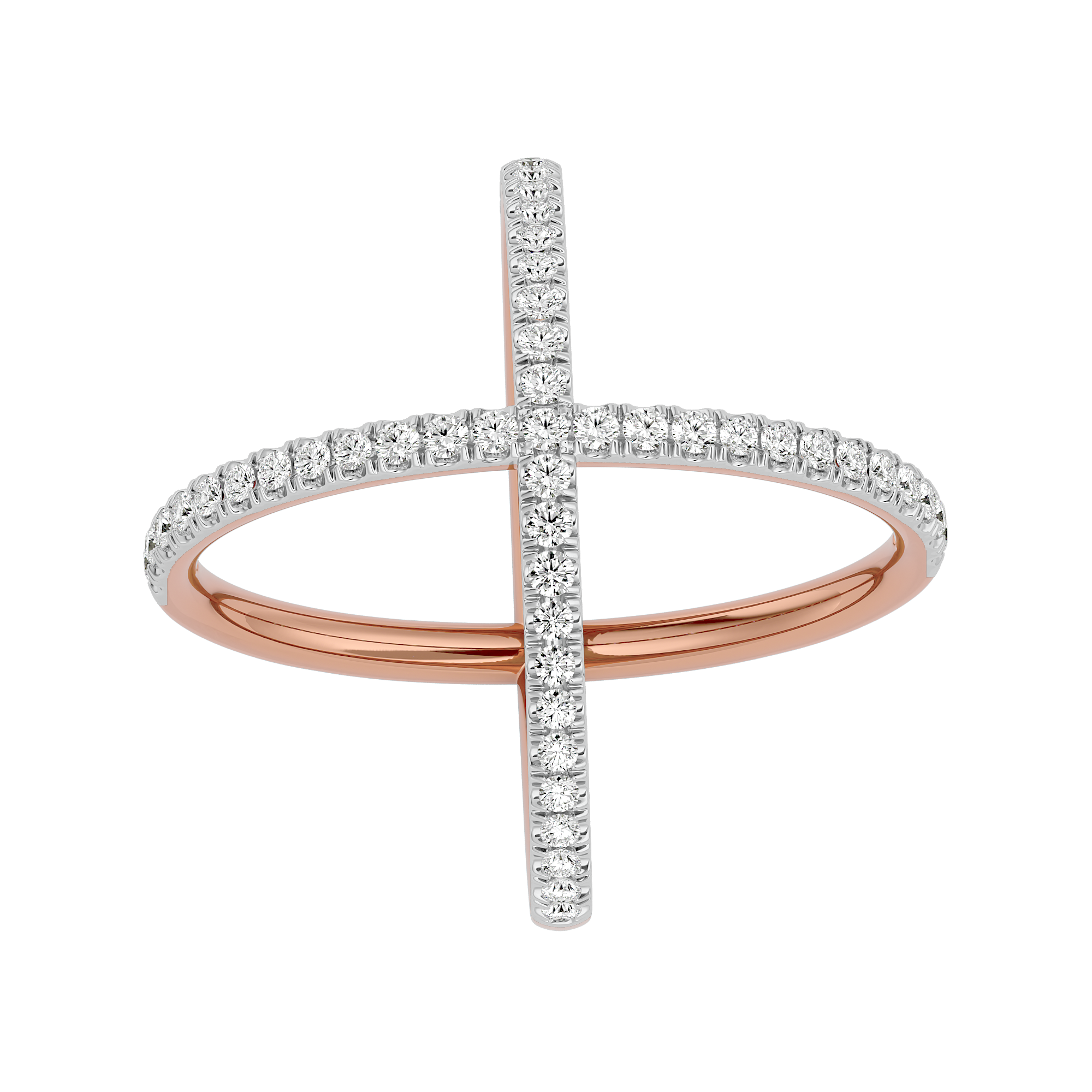 0.81 Ct Celestial Twist Diamond Ring in Rose Gold - Blu Diamonds