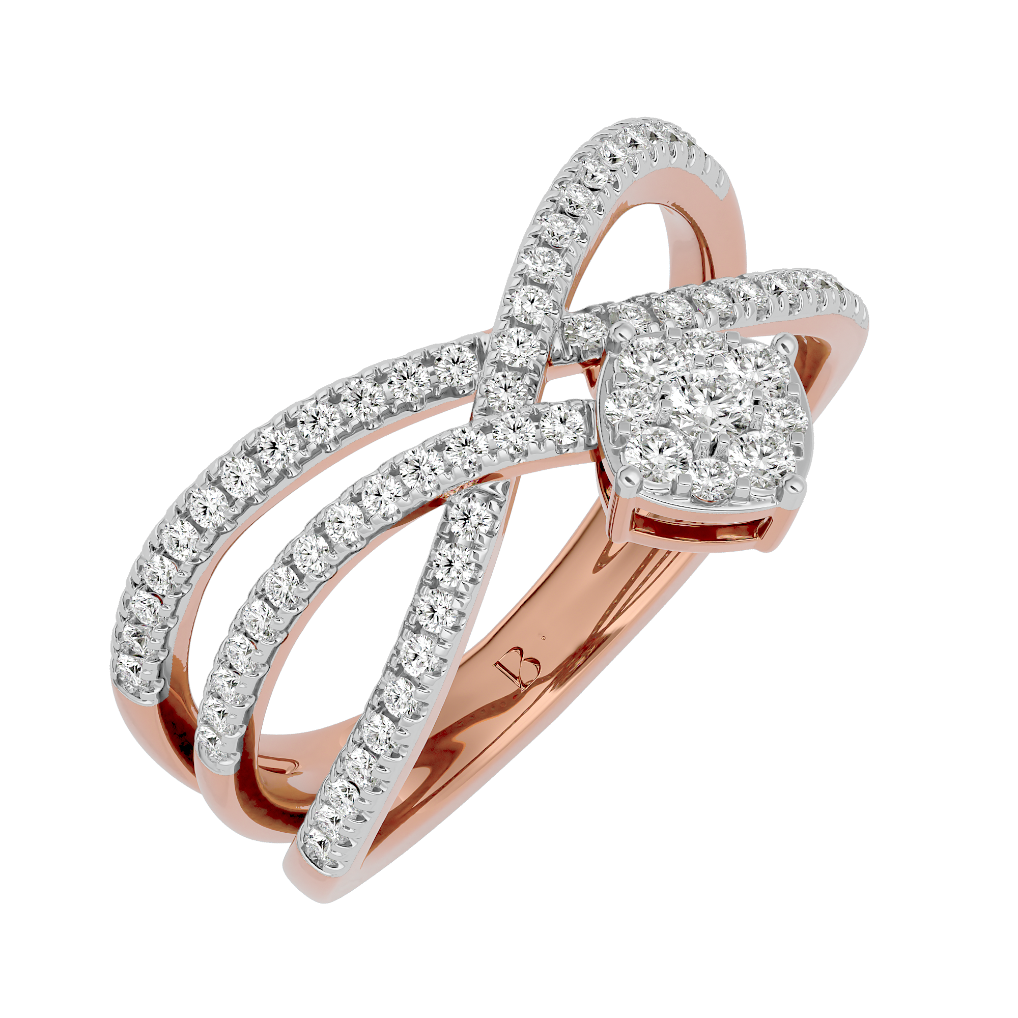 Rose Gold 0.54 Carat Diamond Ring - Blu Diamonds