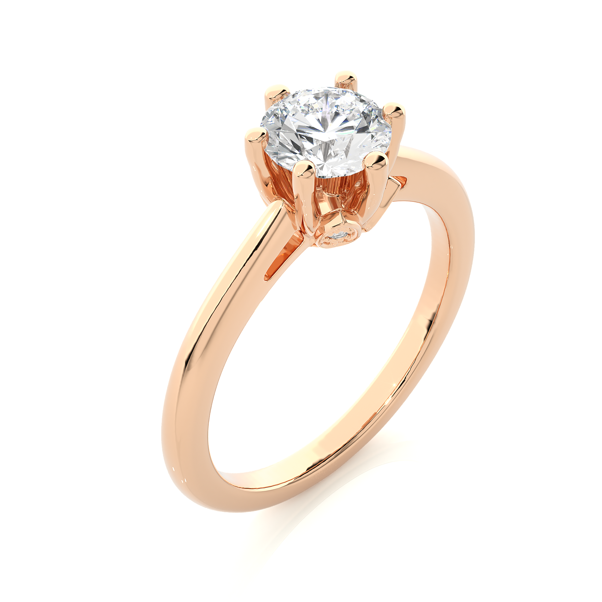 Cerulean Whisper Solitaire Lab Grown Diamond Ring