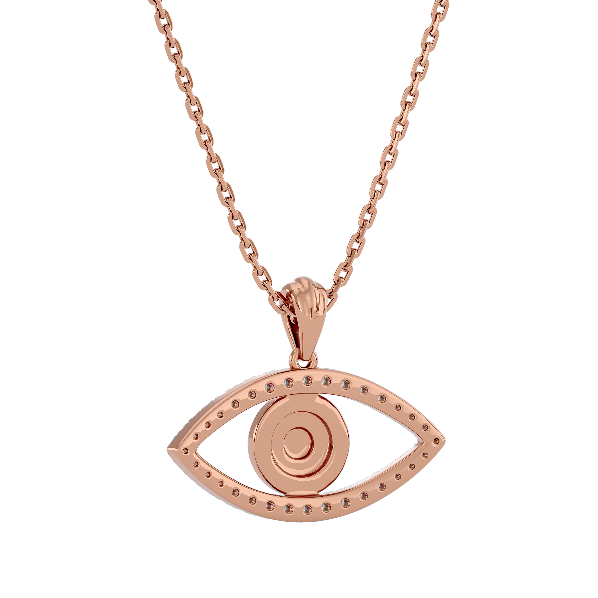 Ethereal Evil Eye Lab Grown Diamond Pendant