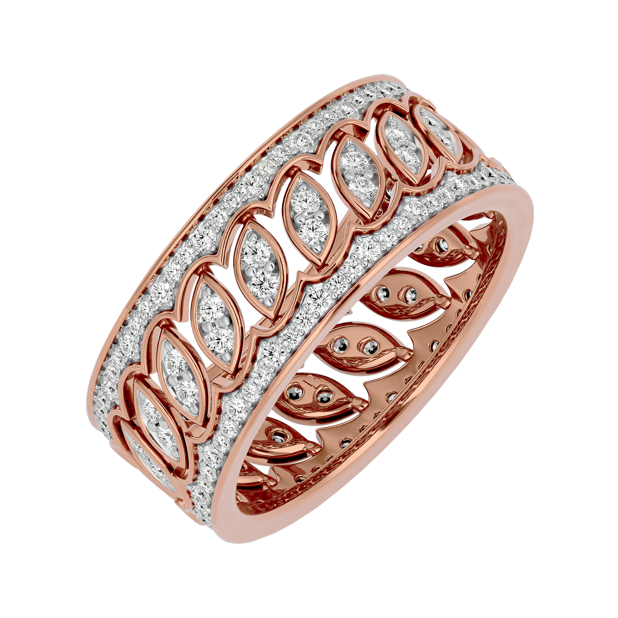 0.89Ct Round Cut Eternity Ring in 14Kt Rose Gold - Blu Diamonds