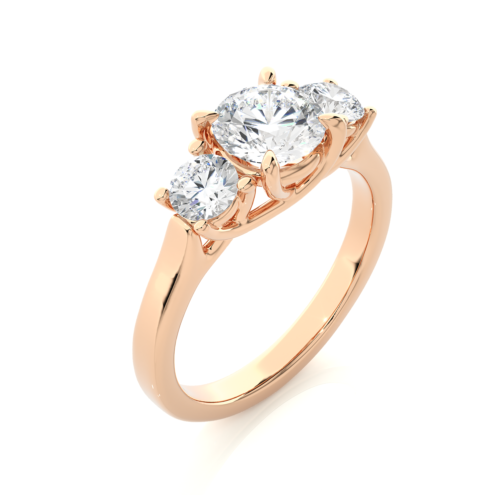 Trifusion Solitaire Lab Grown Diamond Ring