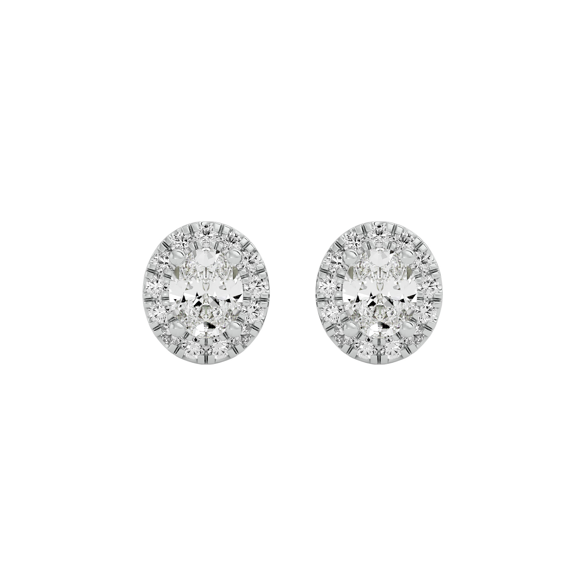 White Gold 0.23Ct Round Shaped Diamond Earring - Blu Diamonds