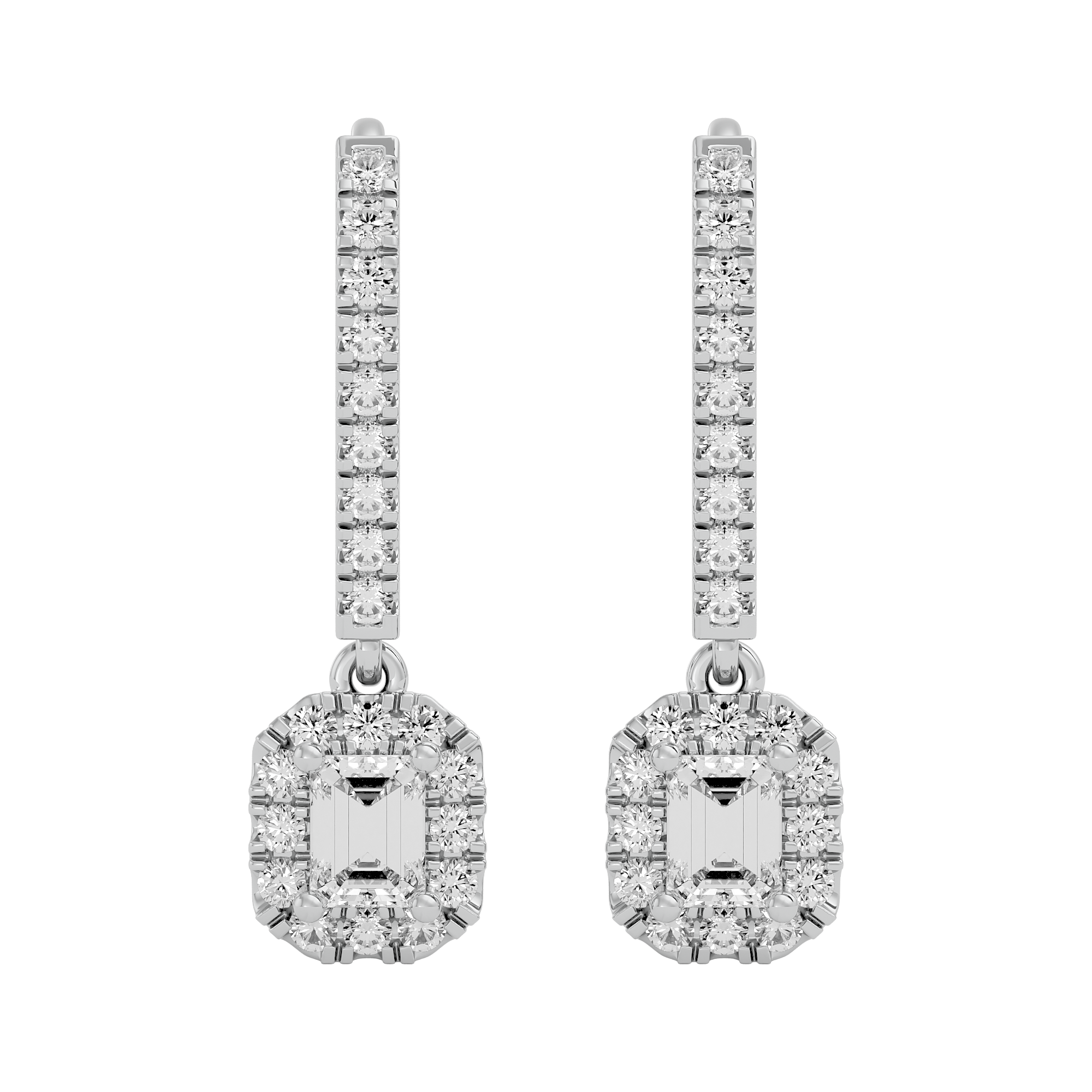 Regal Cascade Solitaire Lab Grown Diamond Earrings