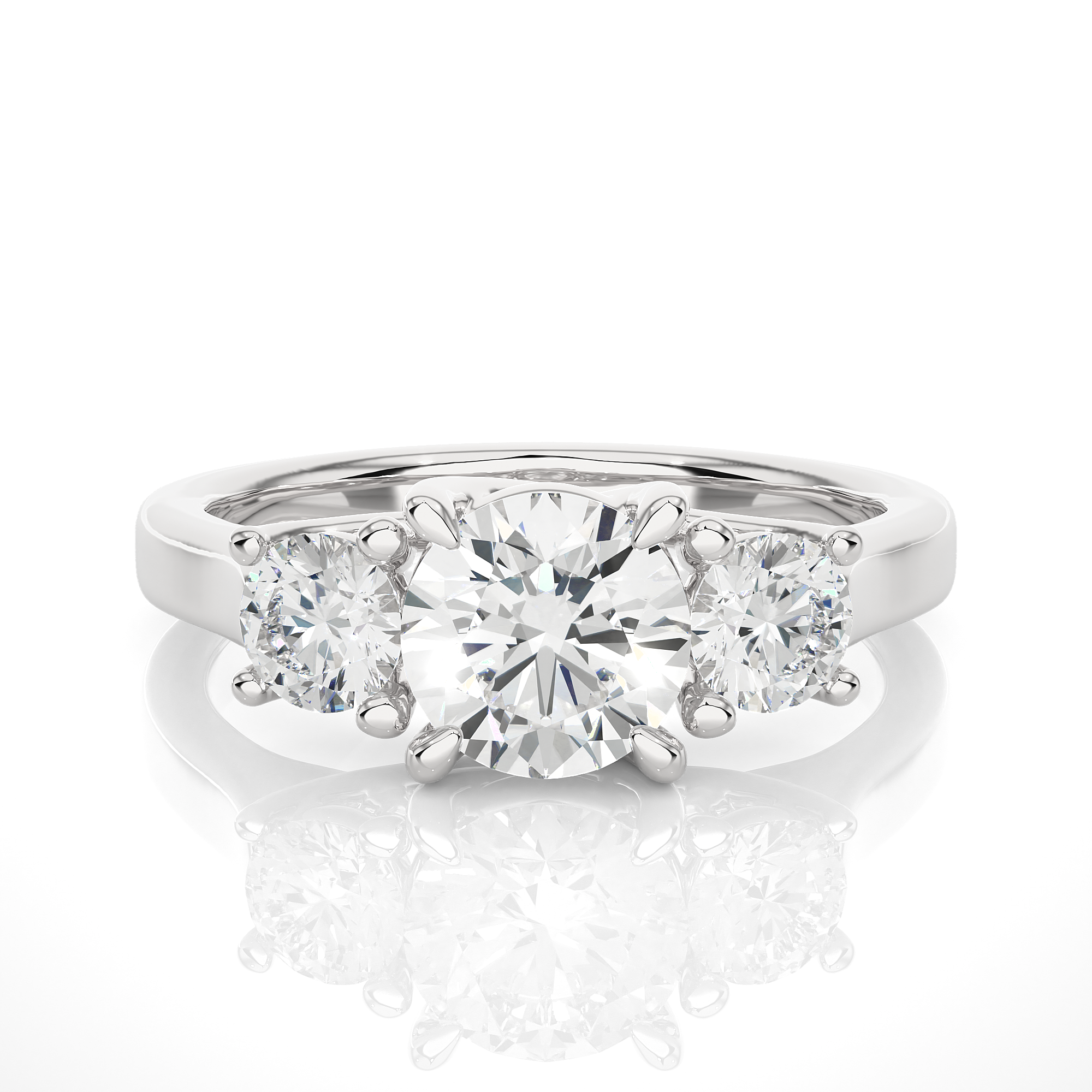 Trifusion Solitaire Lab Grown Diamond Ring