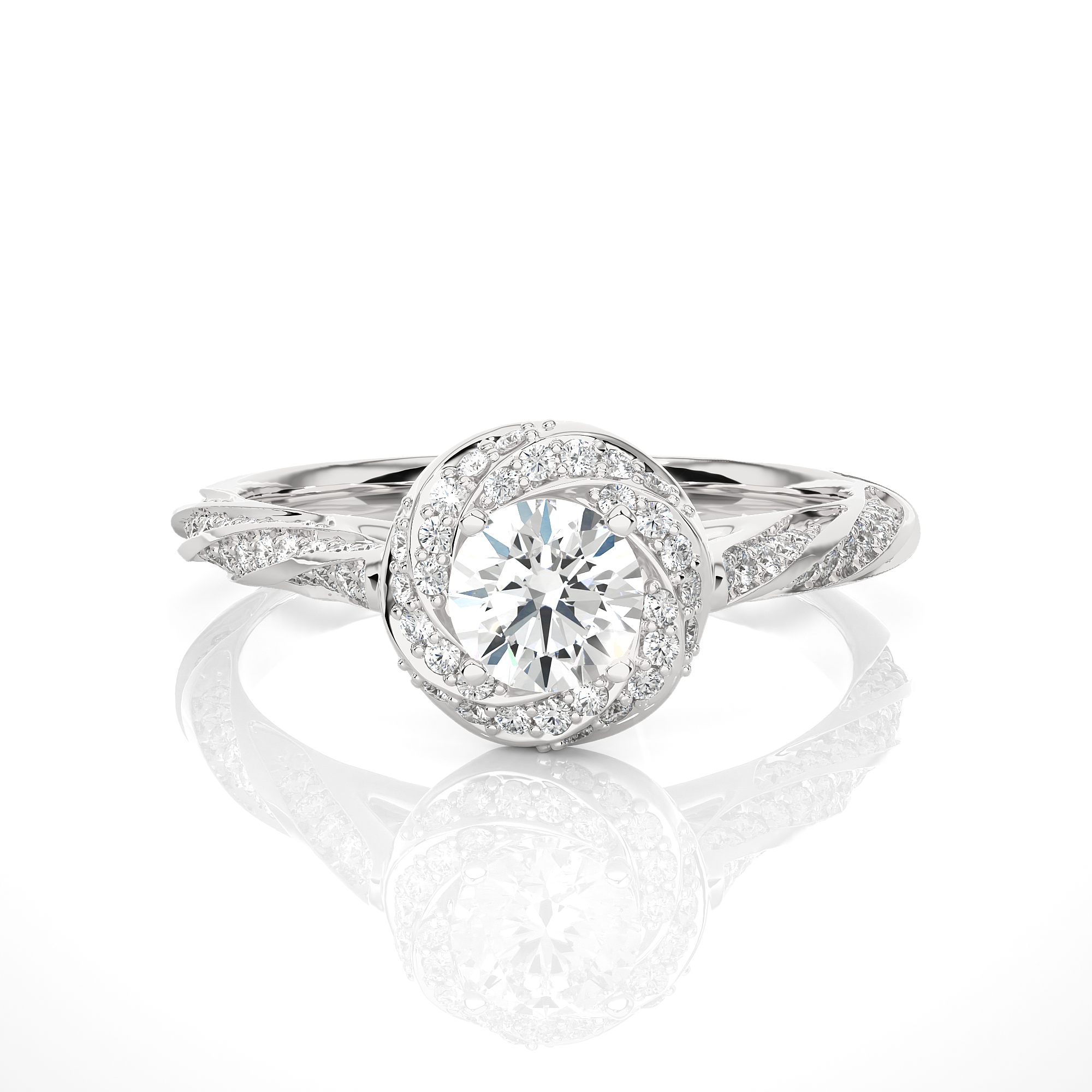 Gyre Solitaire Lab Grown Diamond Ring