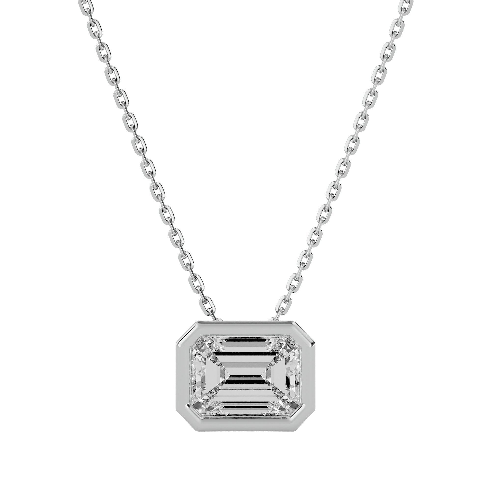 Eternal Emerald Elegance Lab Grown Diamond Pendant