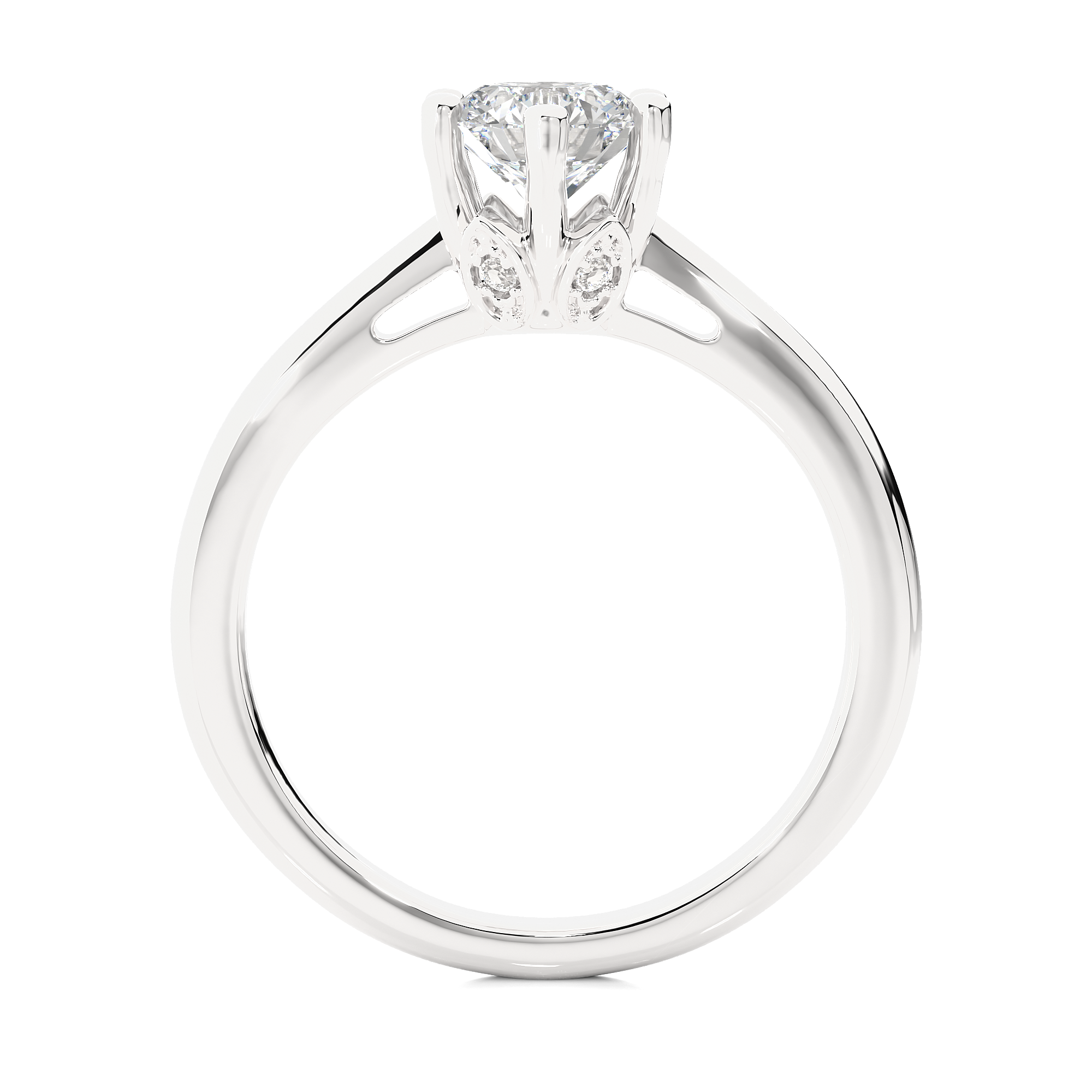 Cerulean Whisper Solitaire Lab Grown Diamond Ring