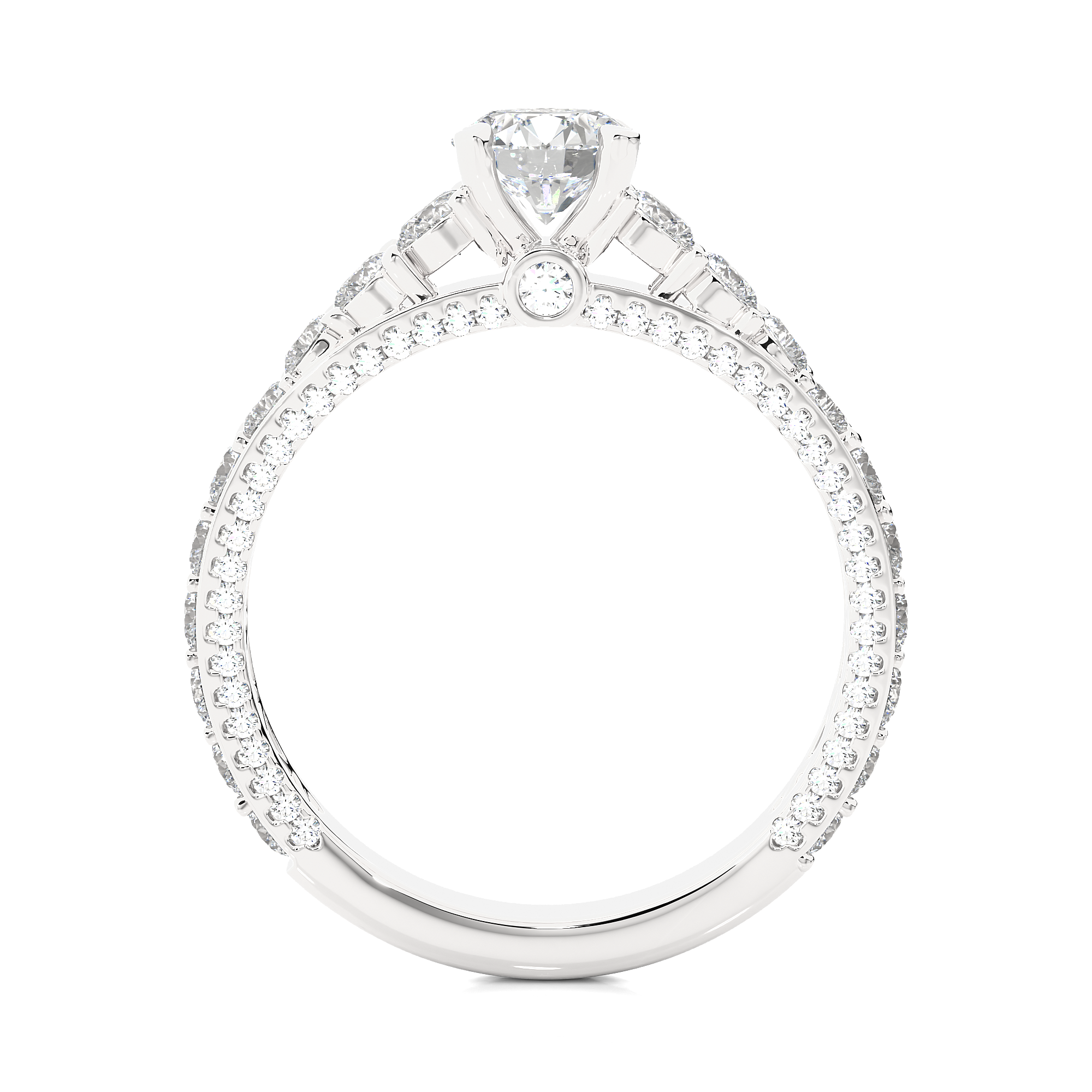 Charme de l'Art Nouveau Solitaire Lab Grown Diamond Ring