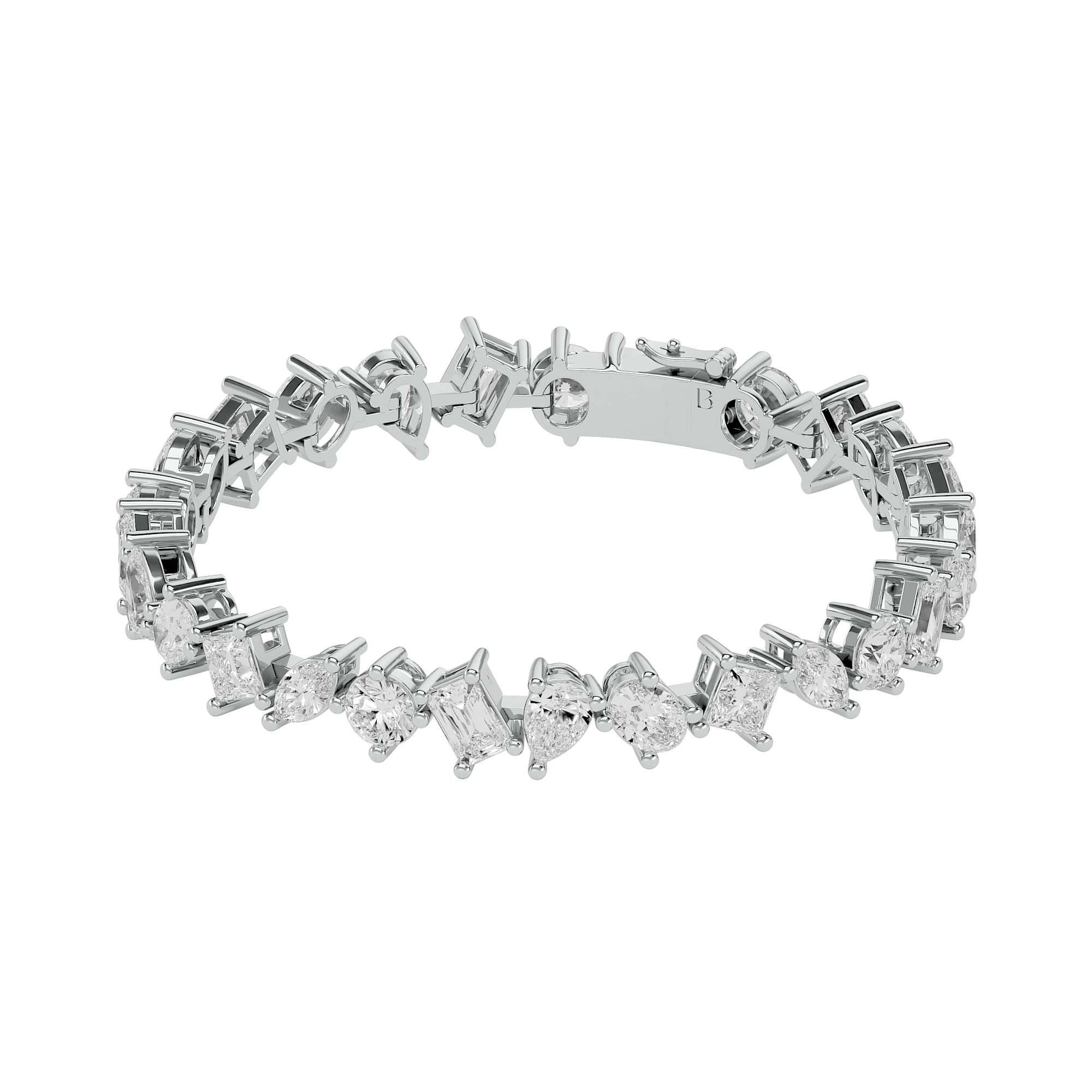 Regal Multishape Diamond Bracelet