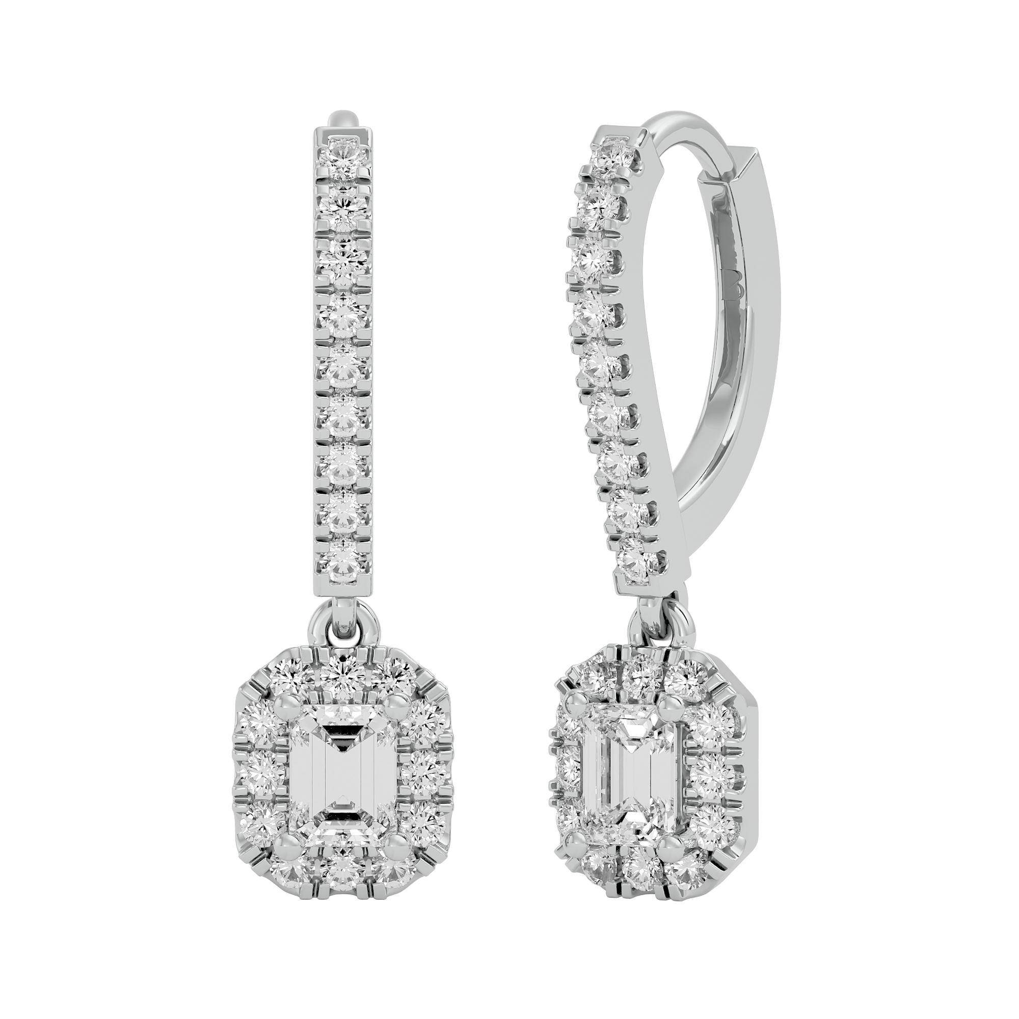 Regal Cascade Solitaire Lab Grown Diamond Earrings