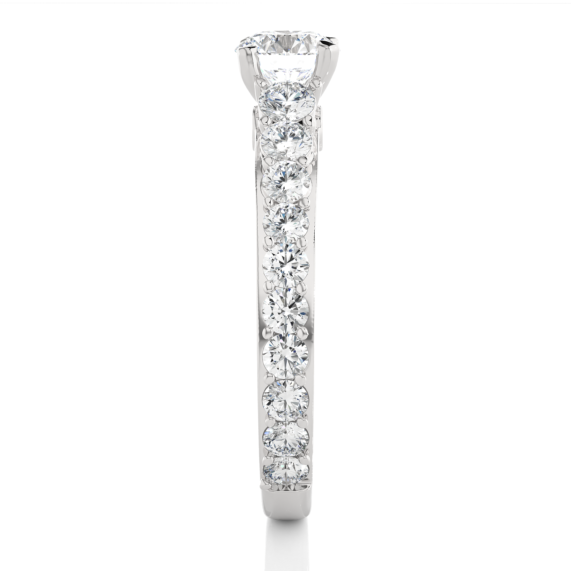 Charme de l'Art Nouveau Solitaire Lab Grown Diamond Ring