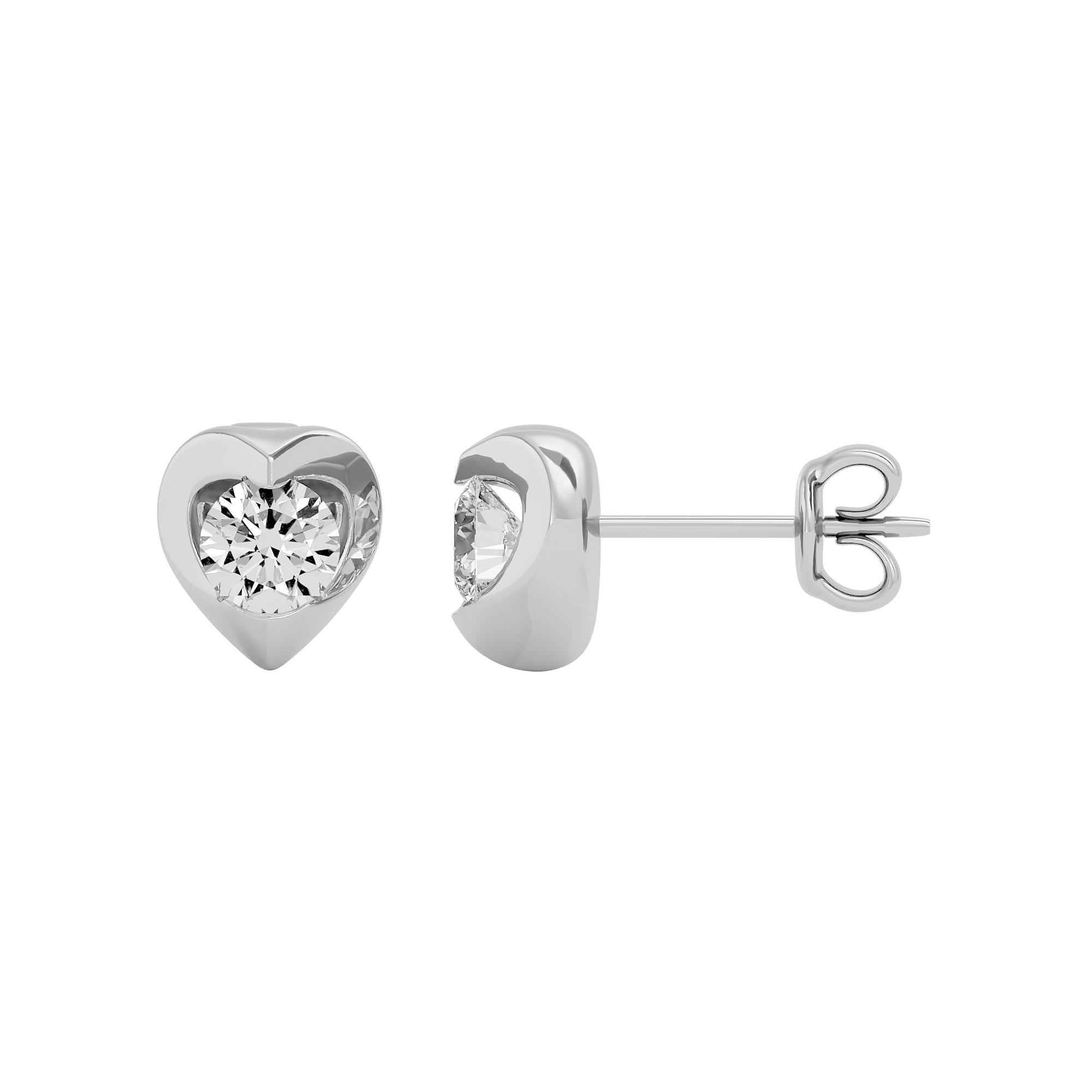 White Gold 0.52 Carat Lab Grown Diamond Earrings - Blu Diamonds