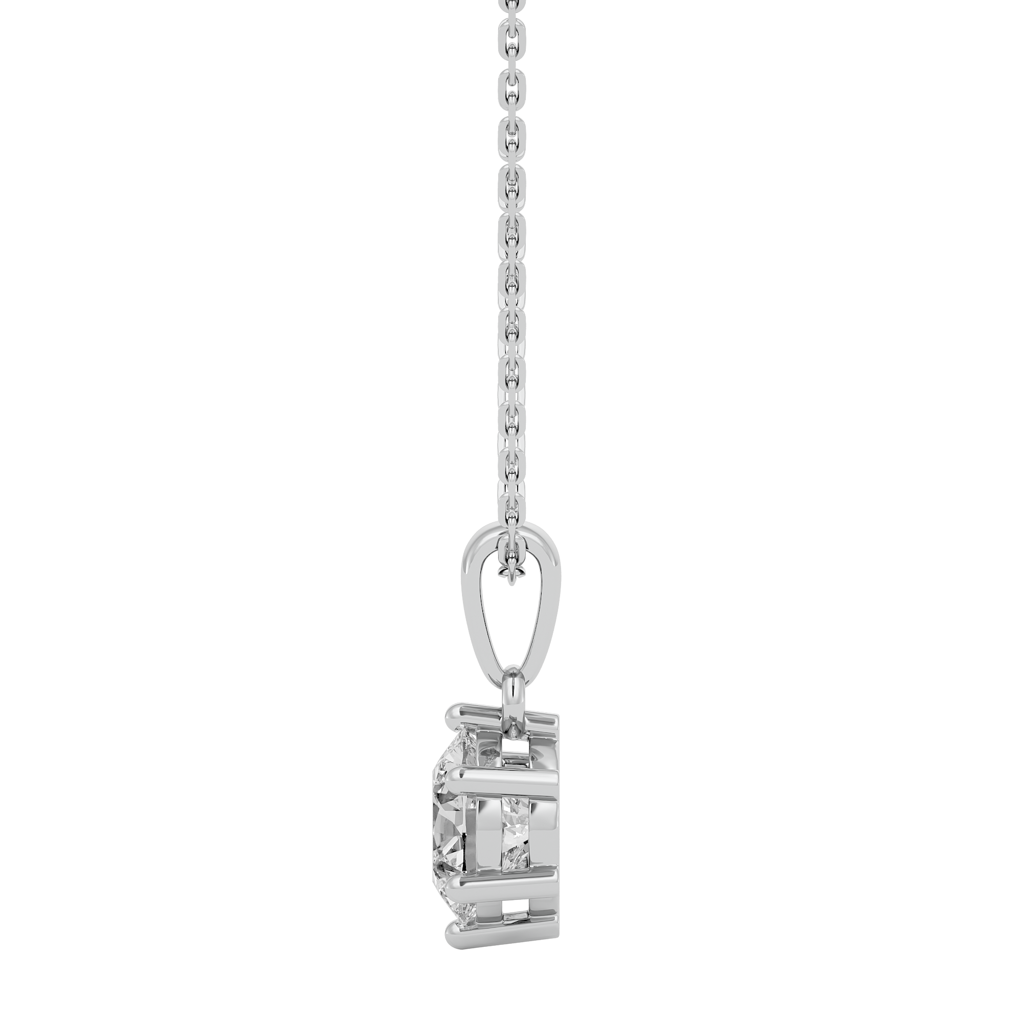 Circle of Light Solitaire Lab Grown Diamond Pendant