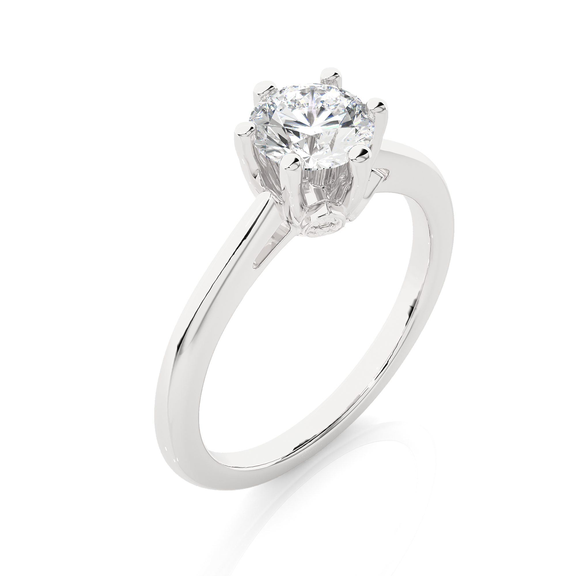 Cerulean Whisper Solitaire Lab Grown Diamond Ring
