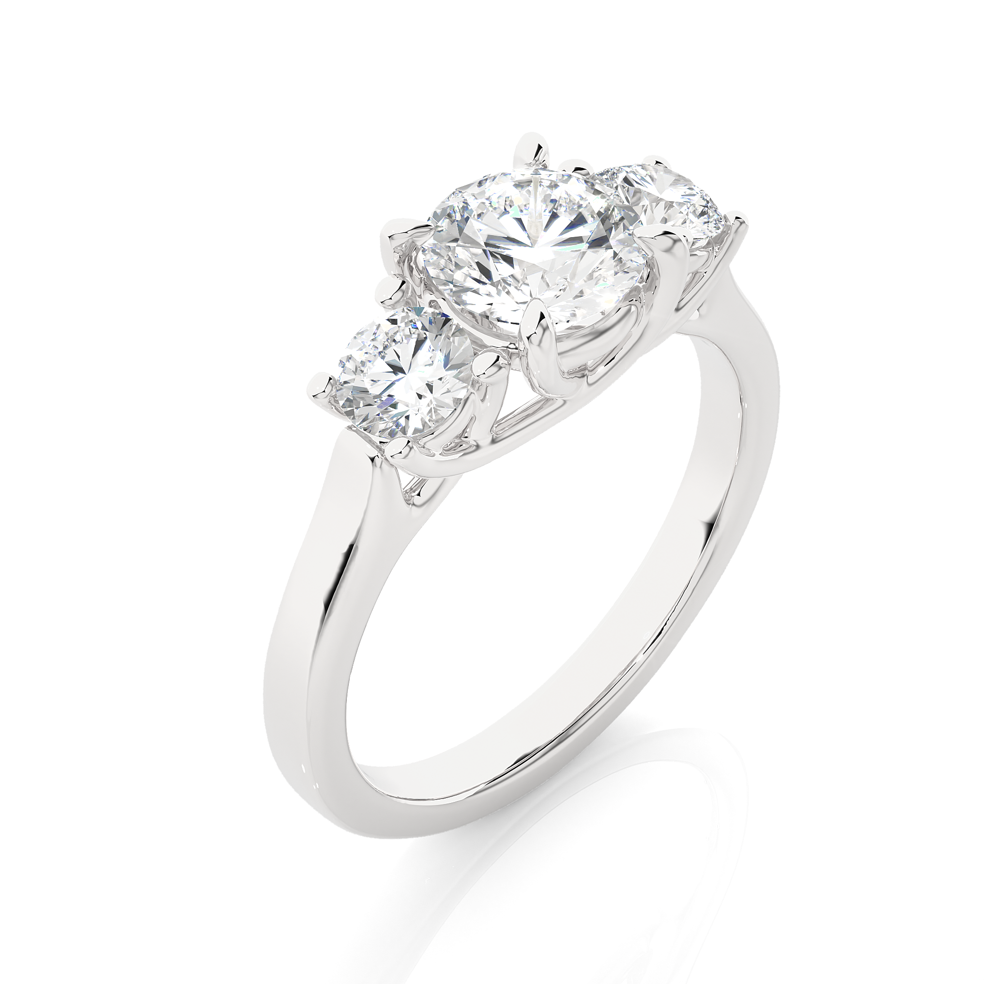 Trifusion Solitaire Lab Grown Diamond Ring