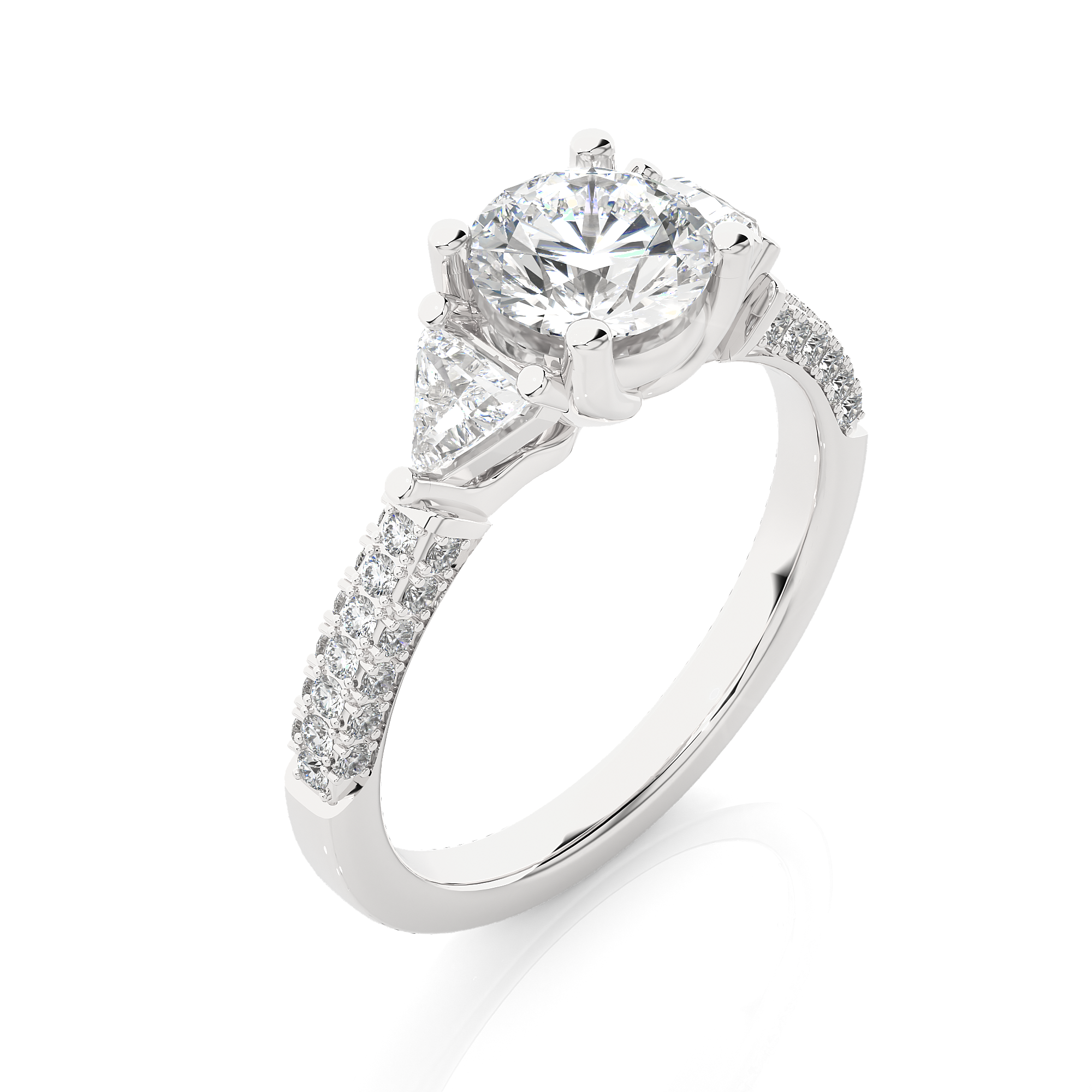 White Gold 1.63 Ct Round Solitaire Diamond Ring - Blu Diamonds