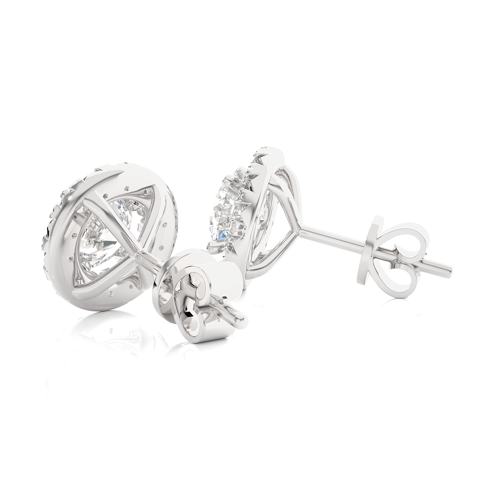 Classic Round Diamond Elegance Earrings