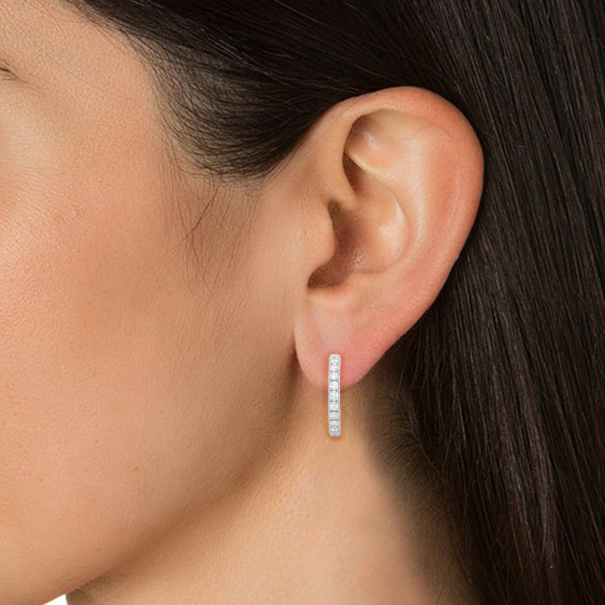 Luna Lab Grown Diamond Hoop Earrings