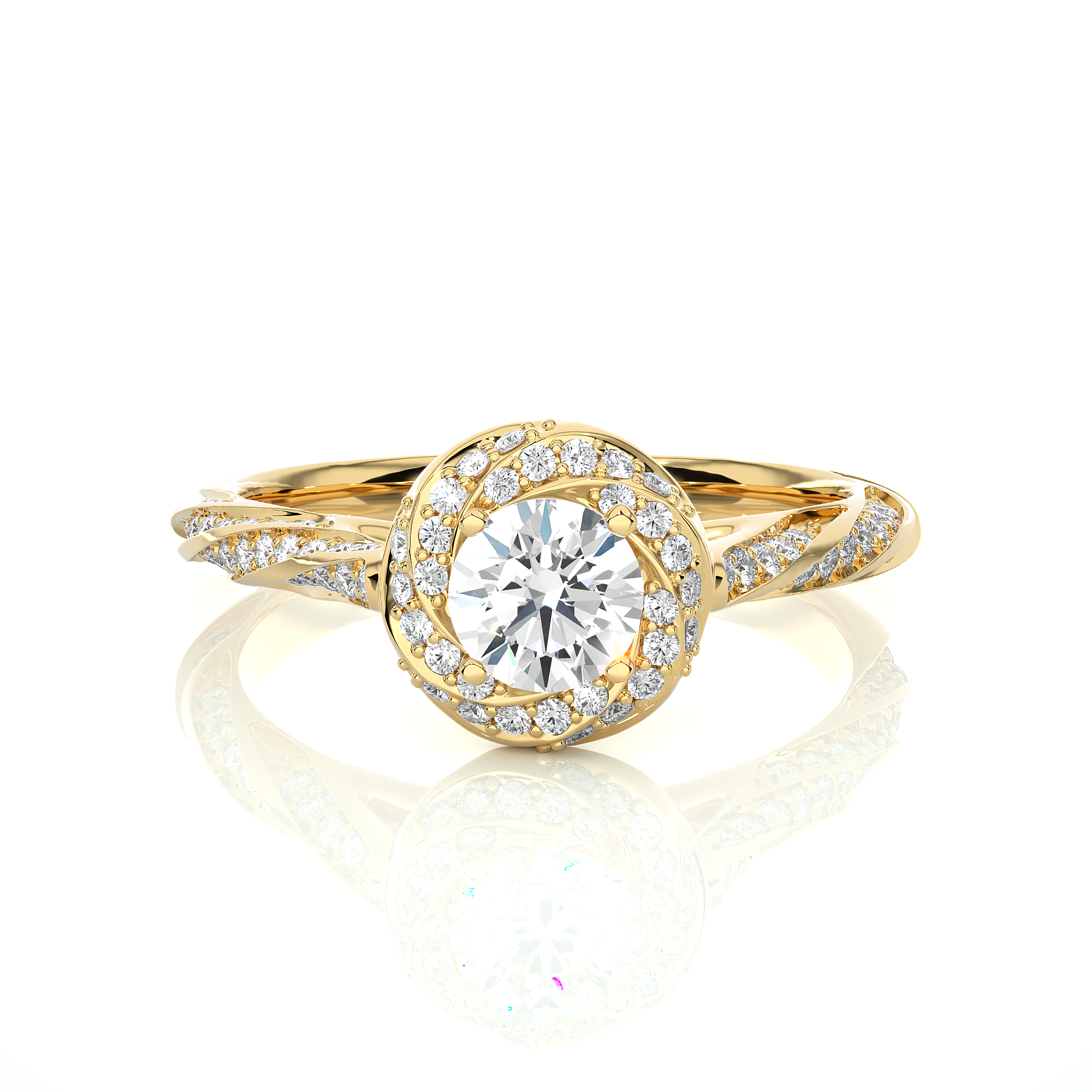 Gyre Solitaire Lab Grown Diamond Ring