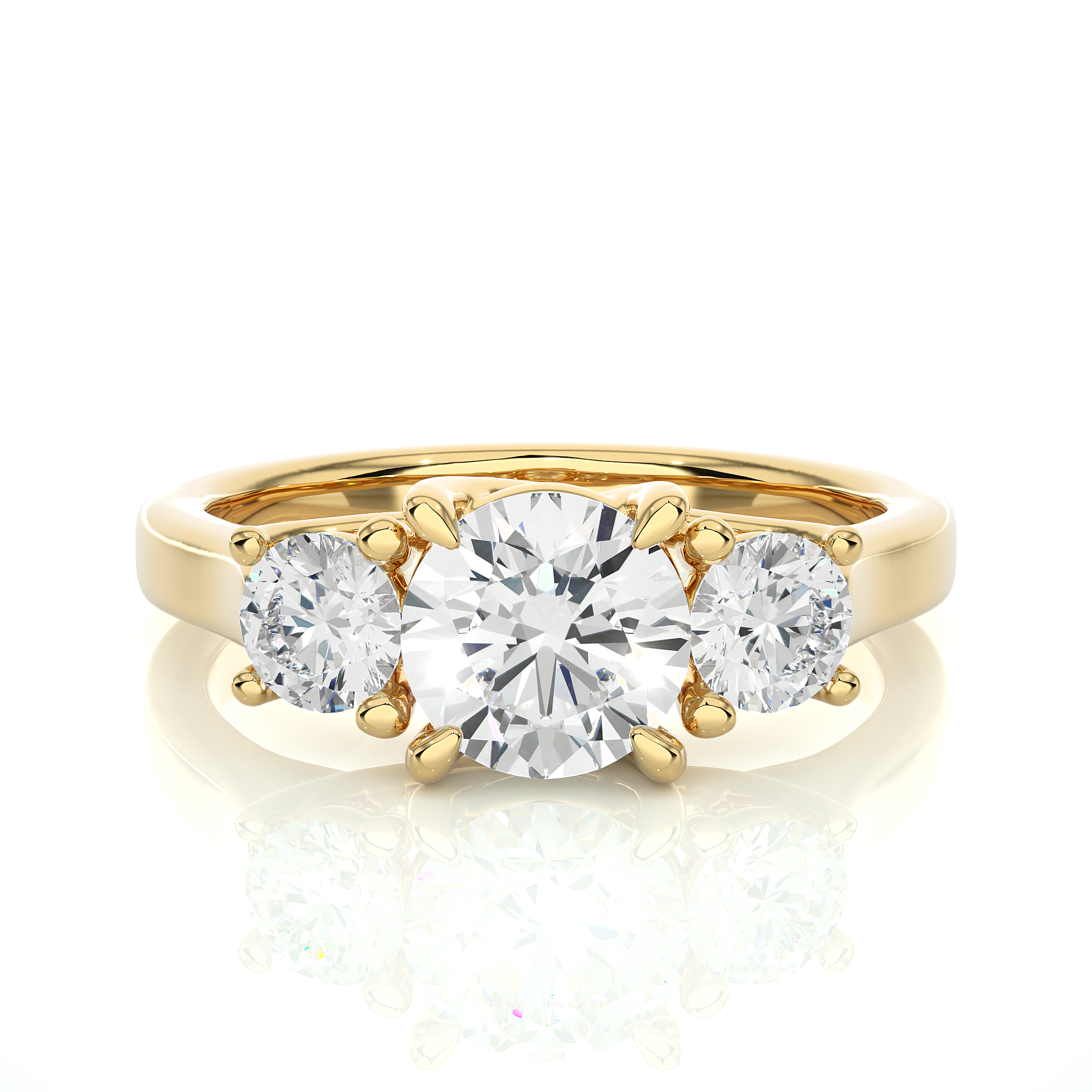 Trifusion Solitaire Lab Grown Diamond Ring