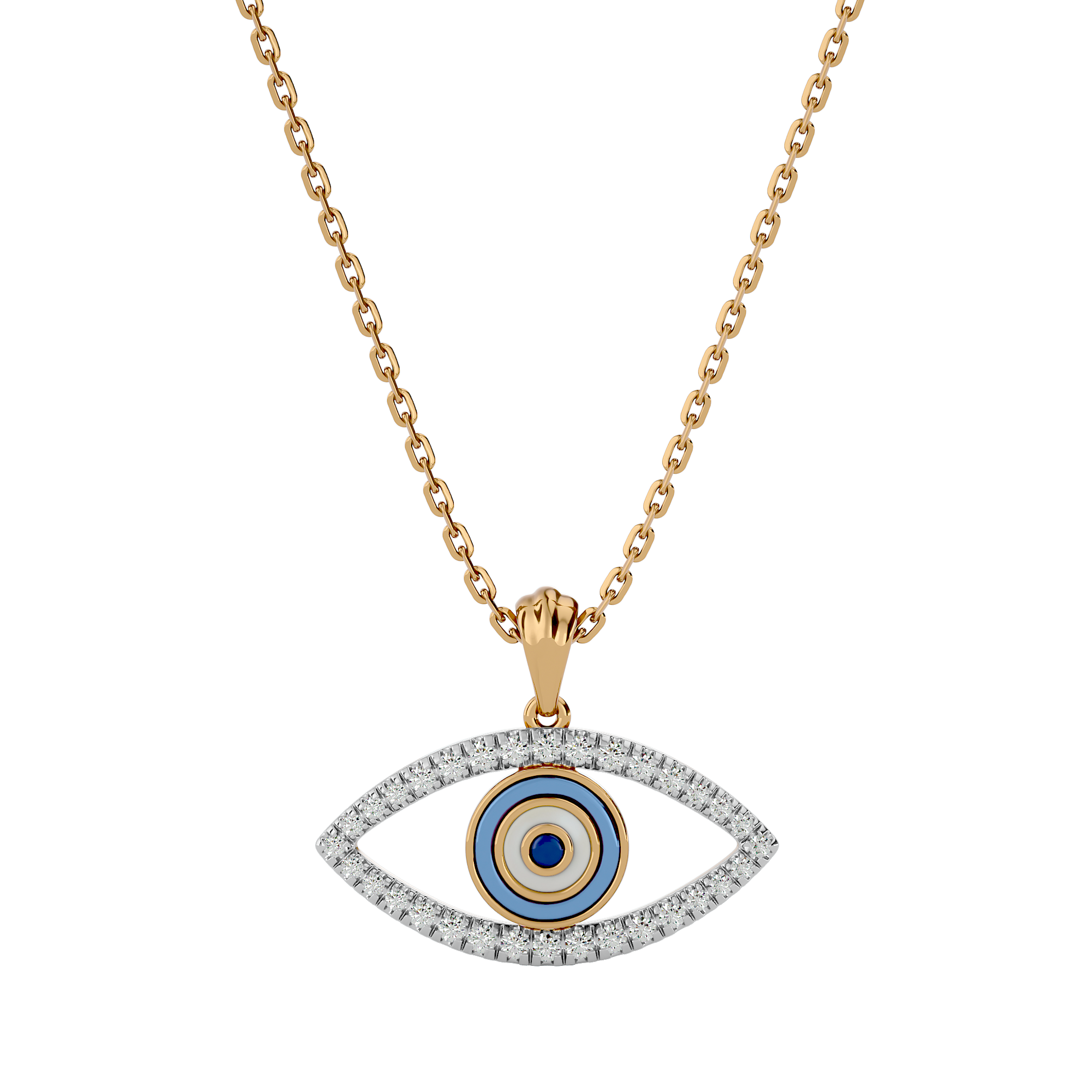 Ethereal Evil Eye Lab Grown Diamond Pendant