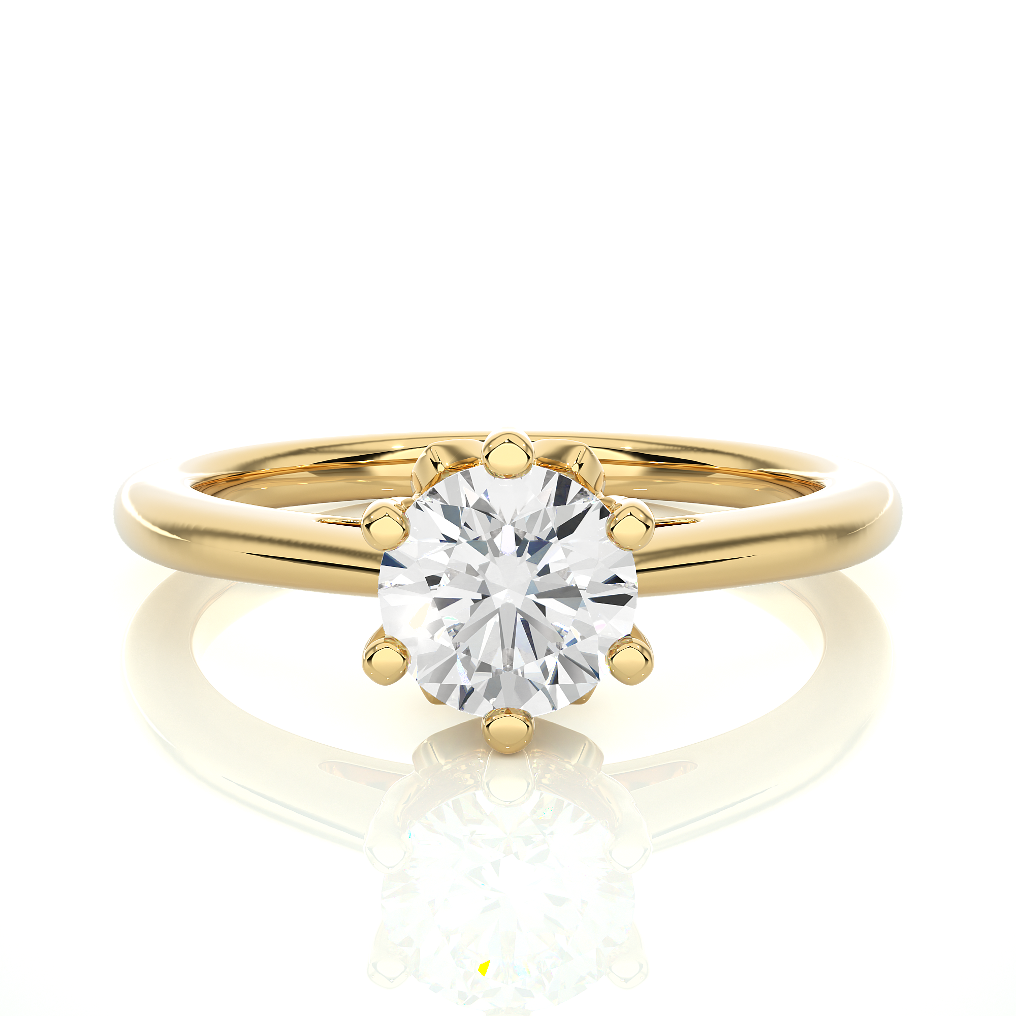 Cerulean Whisper Solitaire Lab Grown Diamond Ring