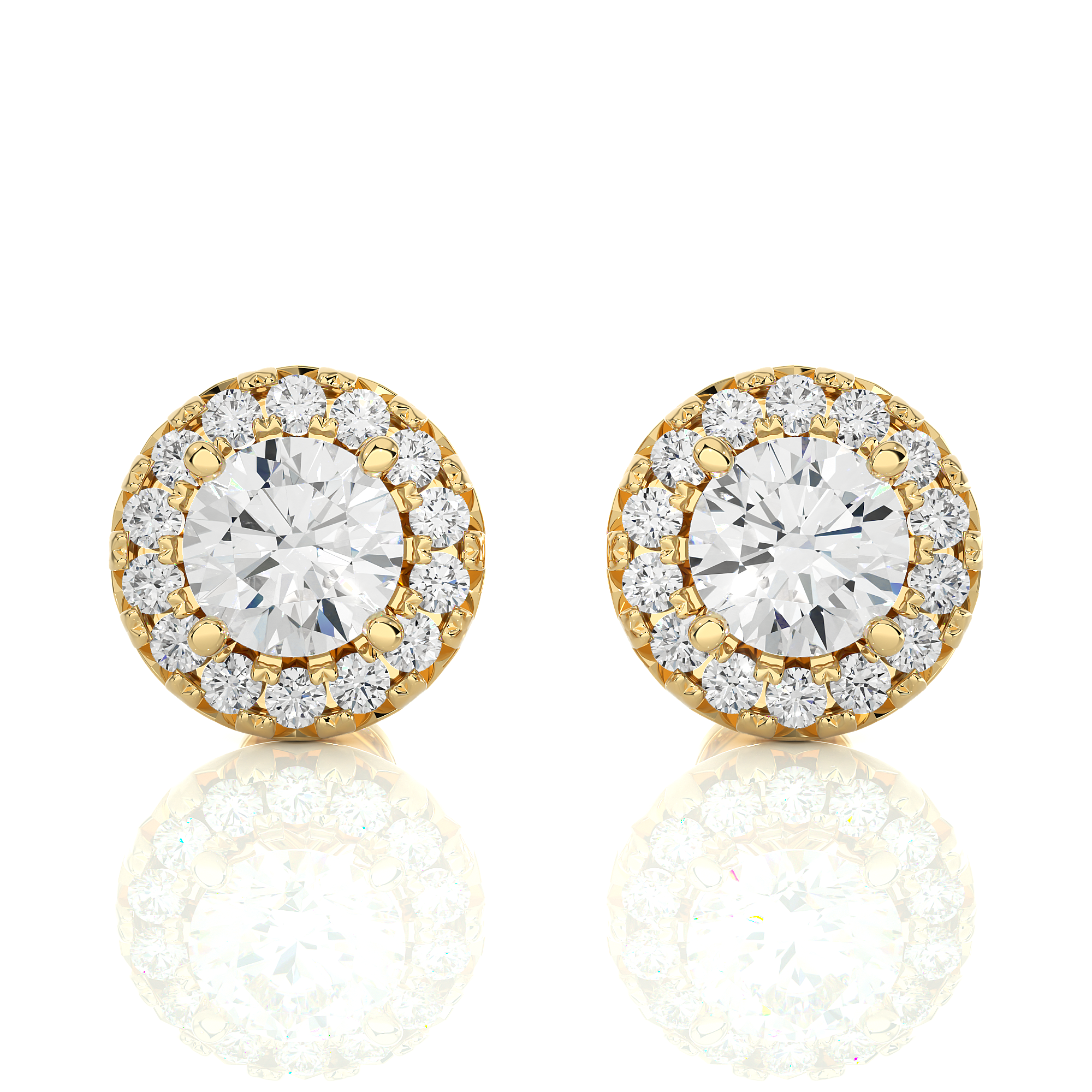 Classic Round Diamond Elegance Earrings