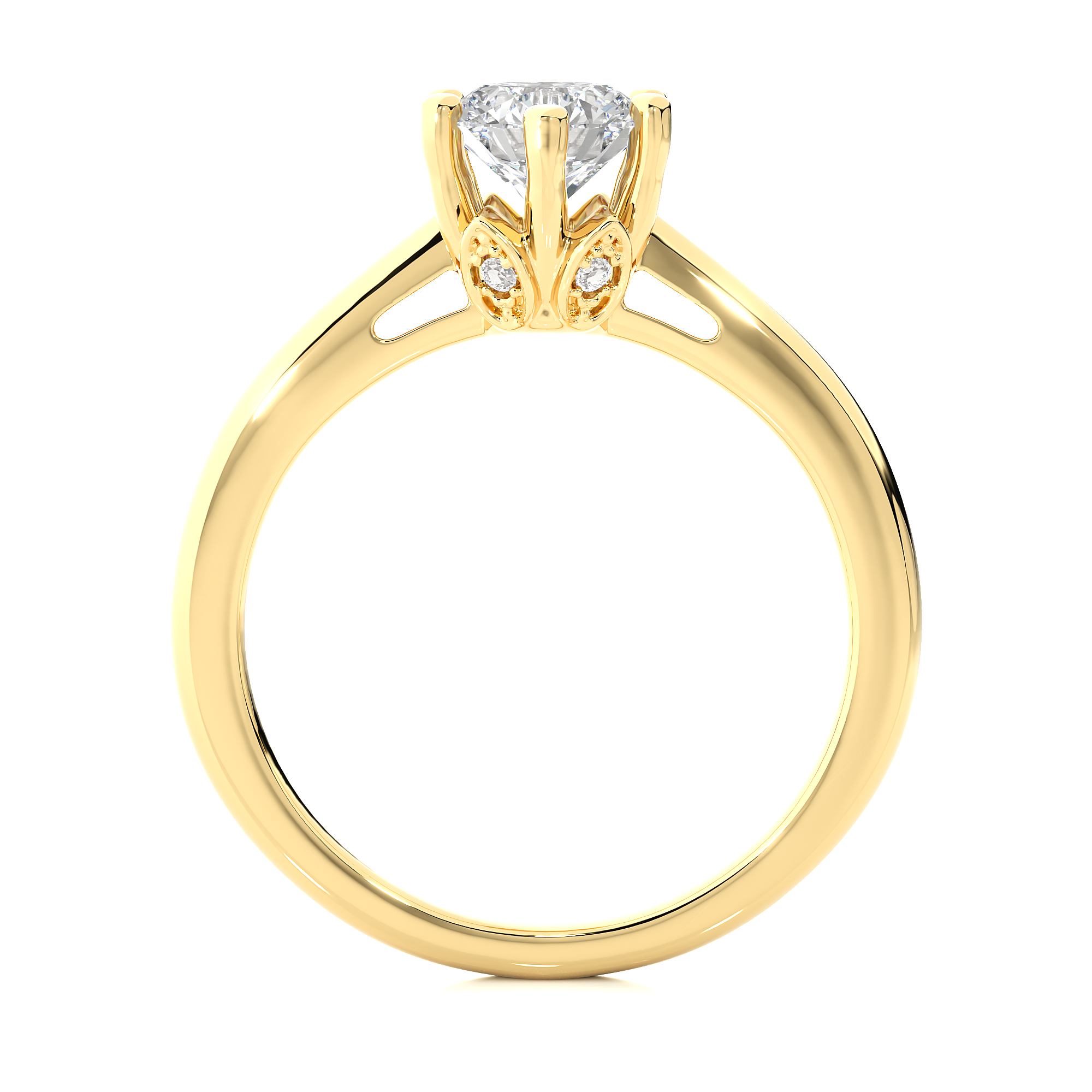 Cerulean Whisper Solitaire Lab Grown Diamond Ring