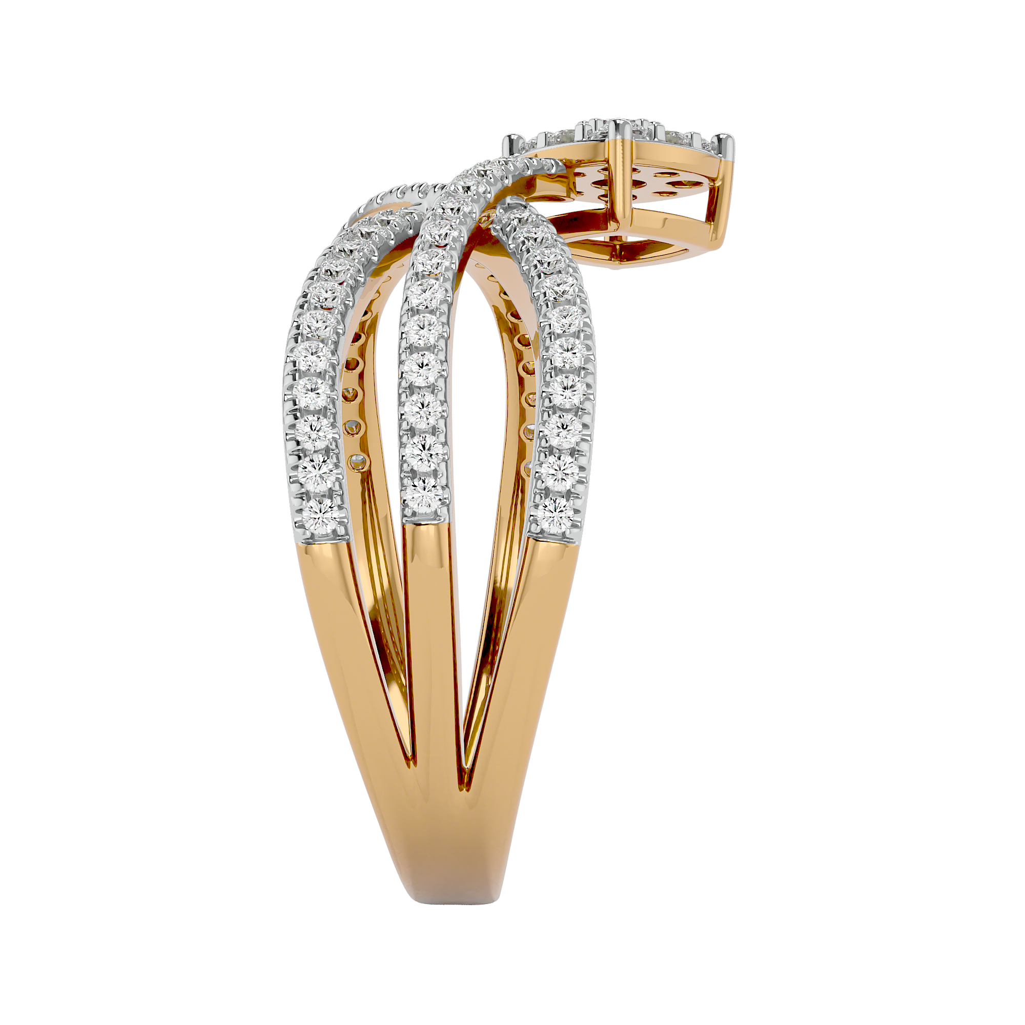 0.54Ct Diamond Ring in Yellow Gold - Blu Diamonds