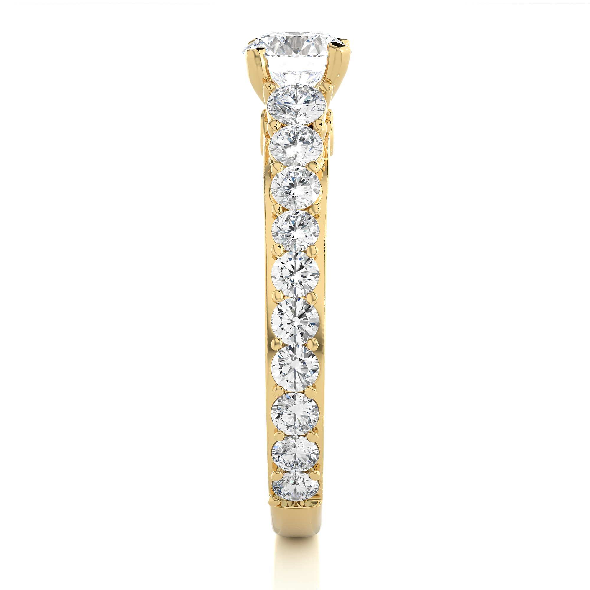 Charme de l'Art Nouveau Solitaire Lab Grown Diamond Ring