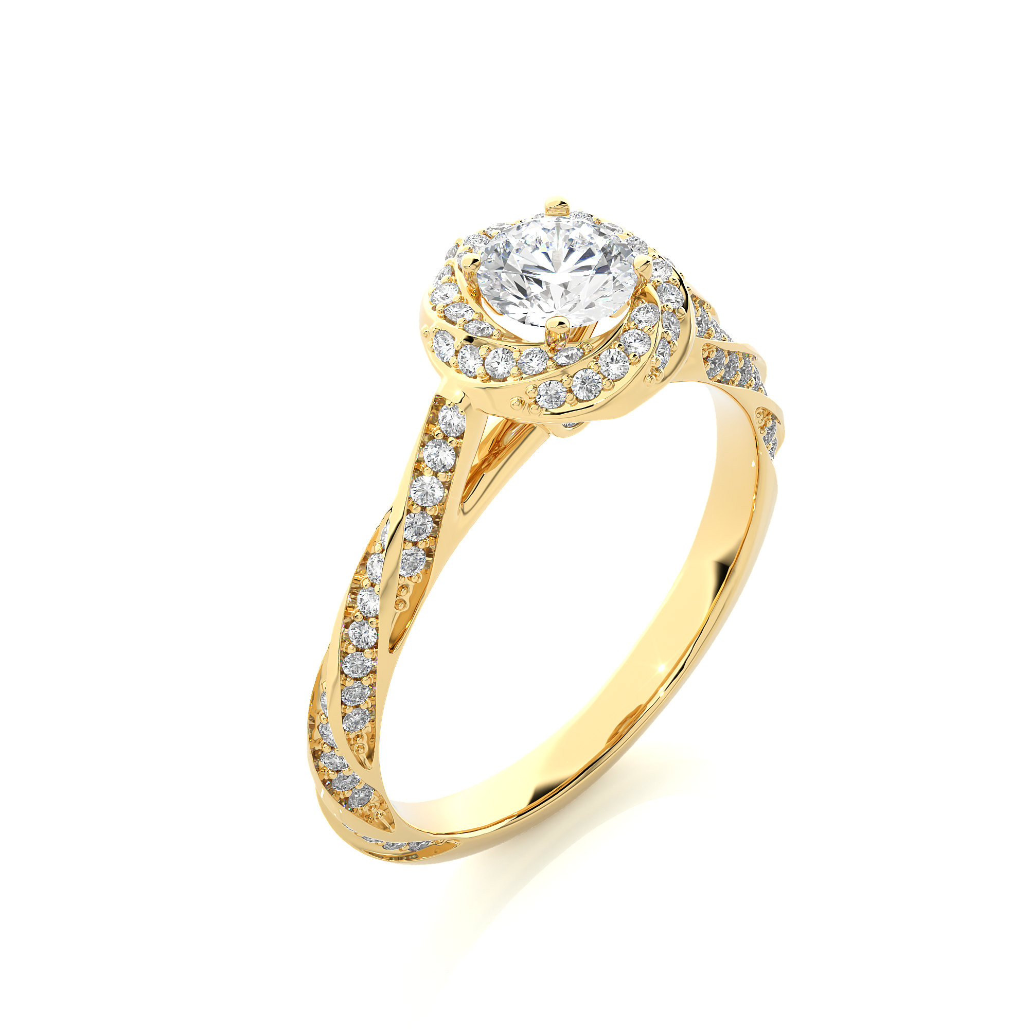 Gyre Solitaire Lab Grown Diamond Ring